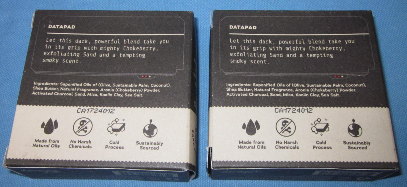 Two Bars of Limited Edition Dr Squatch 5oz Soap Bars ~ Star Wars Dark Side Scrub