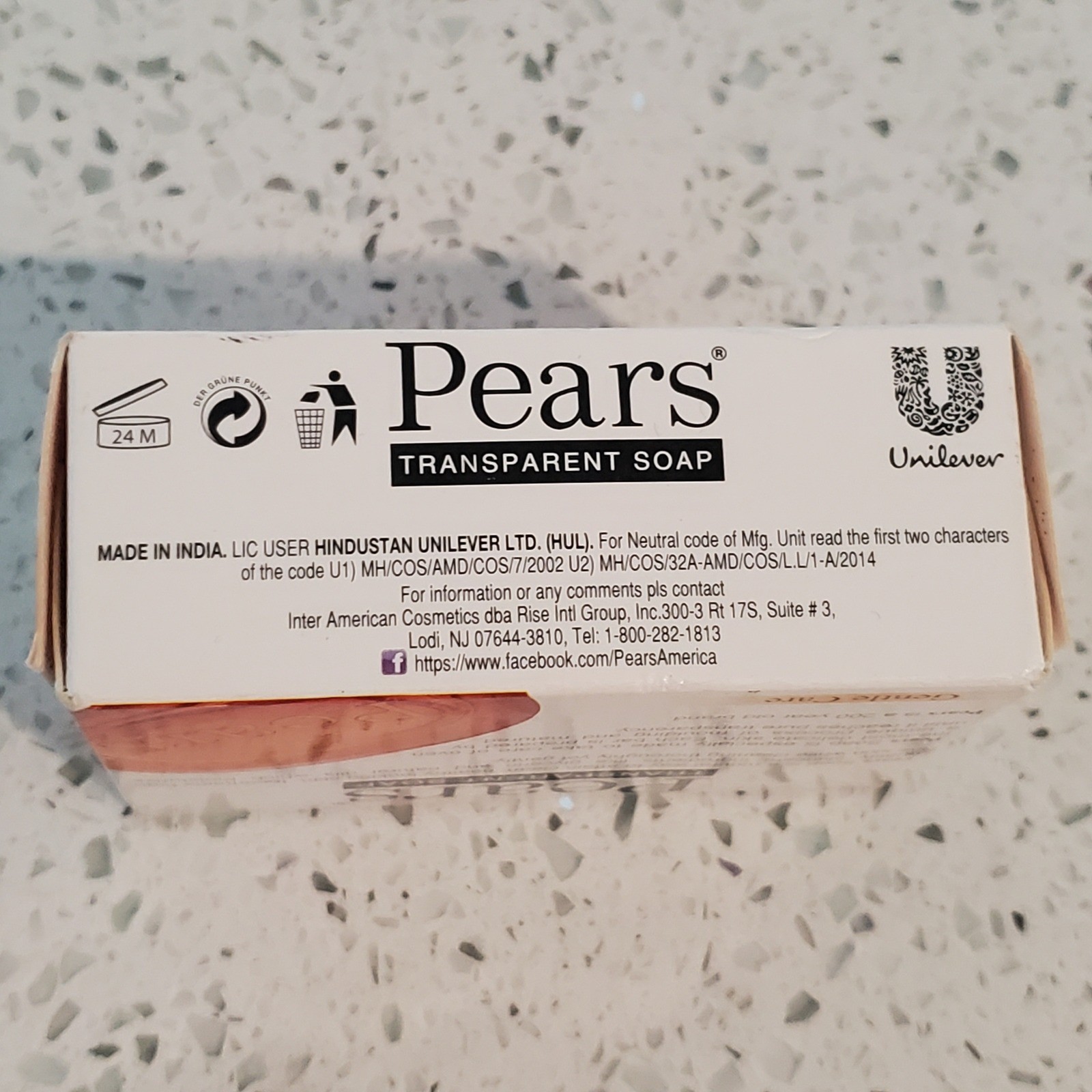Pears Transparent Soap Gentle Care 3.5 oz 100g Glycerin Bar New in Box