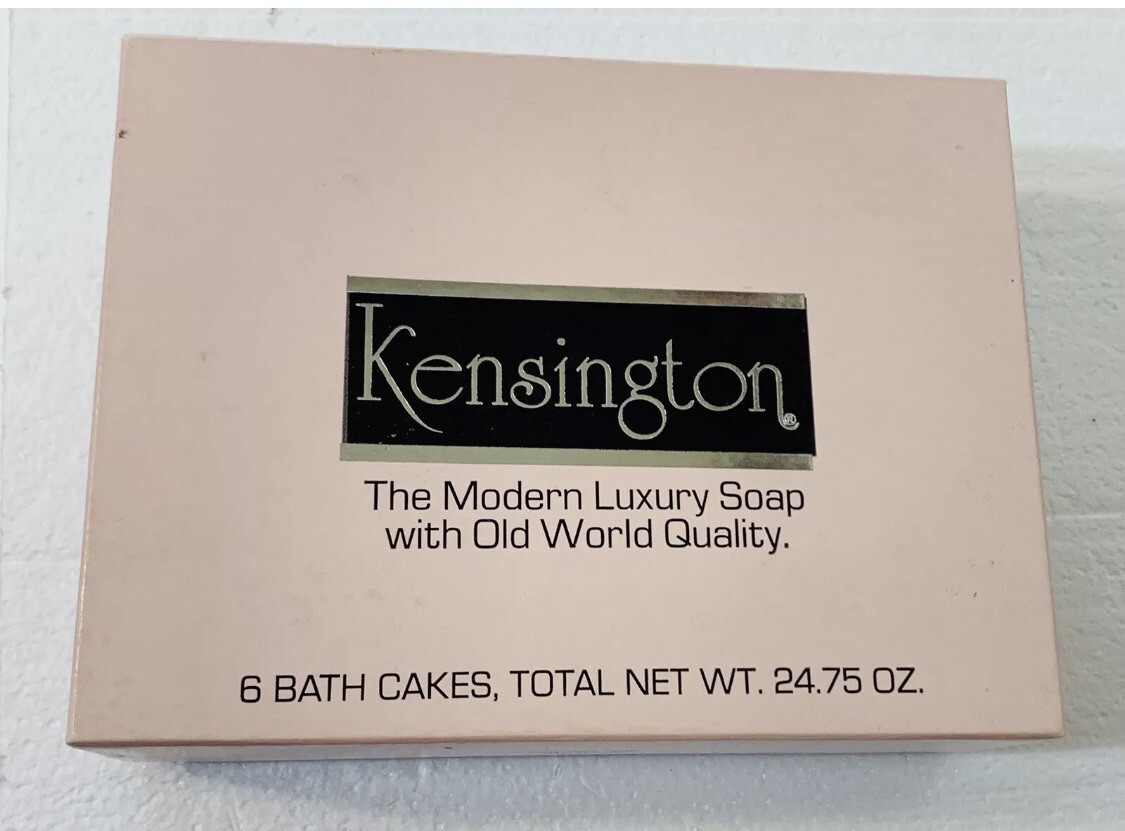 VINTAGE KENSINGTON 6 PC BOXED SET LUXURY GERANIUM SCENT BAR BATH SOAP 24.75 OZ