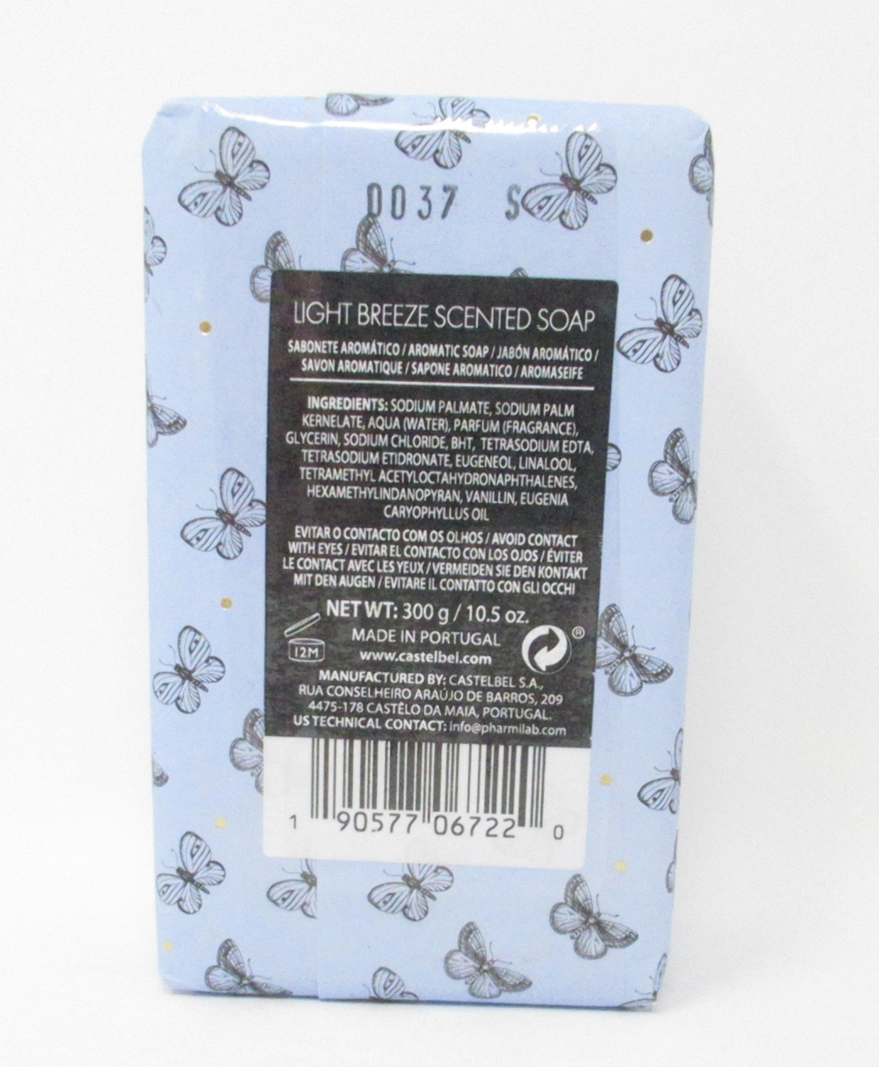Castelbel Luxury Bath Bar Soap Light Breeze Scented 10.5oz LTD Editions