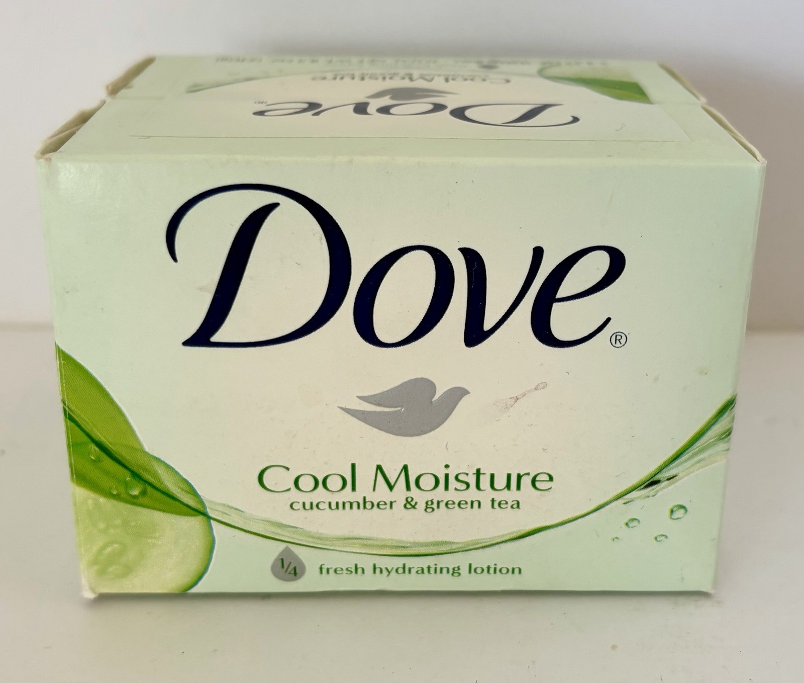 Dove Cool Moisture Skin Care Vintage Soap Bar Cucumber Green Tea Lot of 2 Sealed