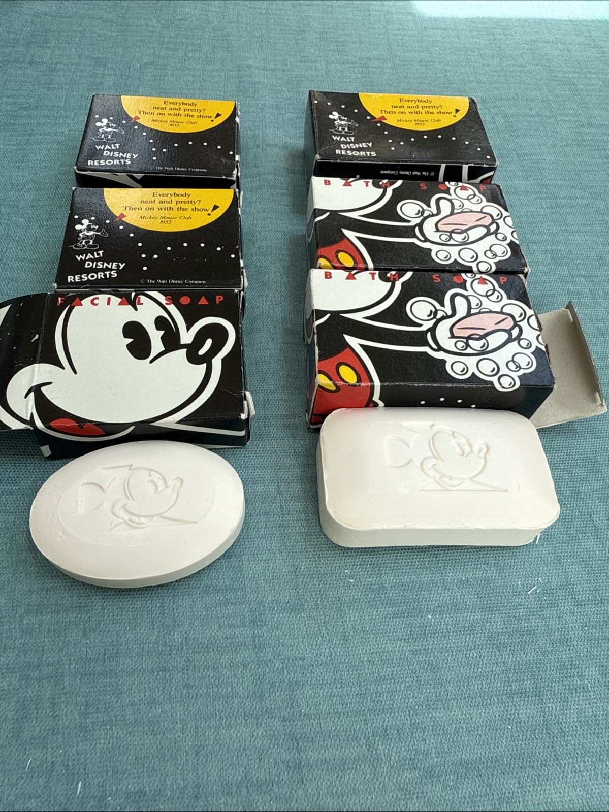 Vintage Mickey Mouse 6 Bars Soap Walt Disney World Resorts Facial Bath Soap NEW
