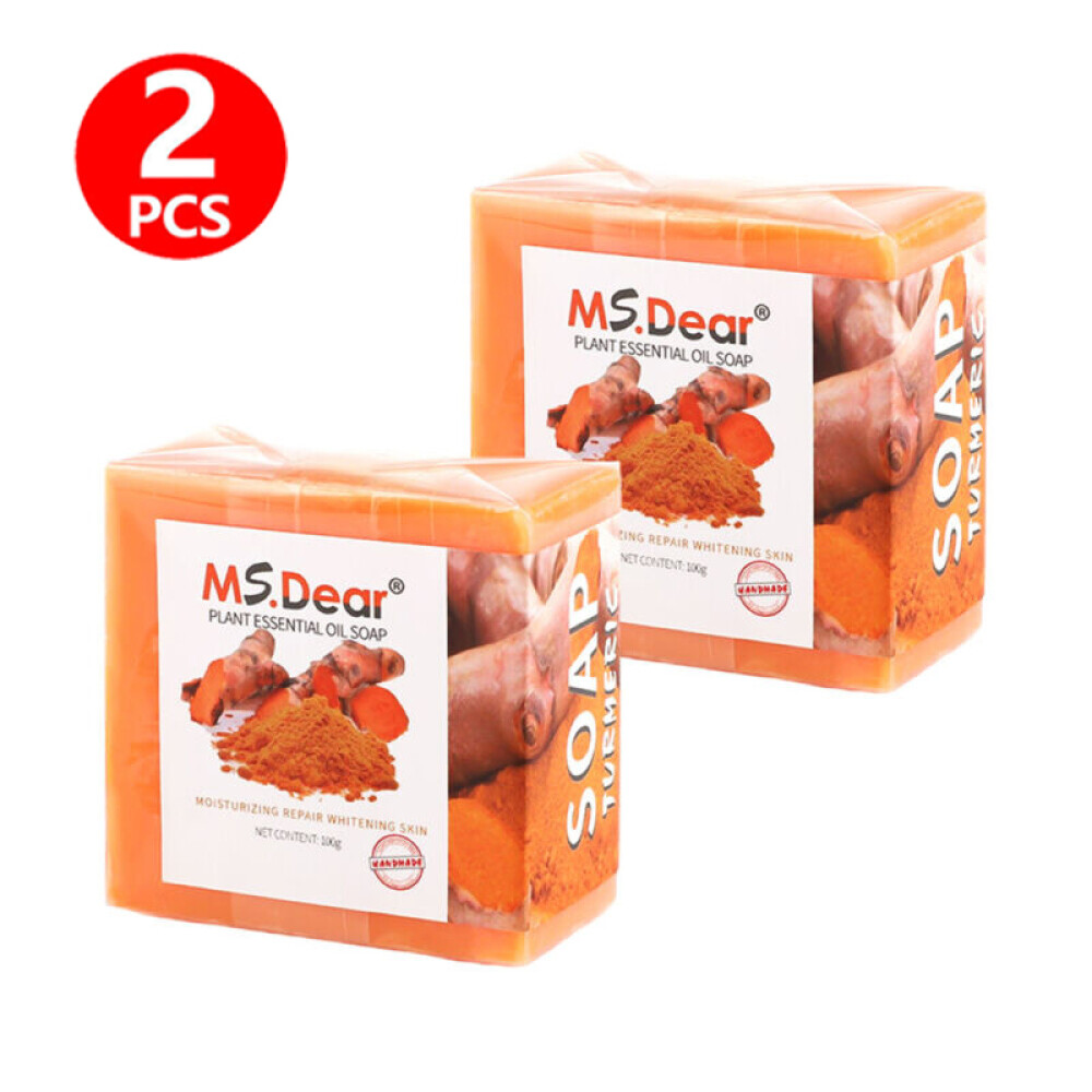 Dark Tumeric Soap Skin Whitening 1-3X Spots lightening Acne Brightening Turmeric