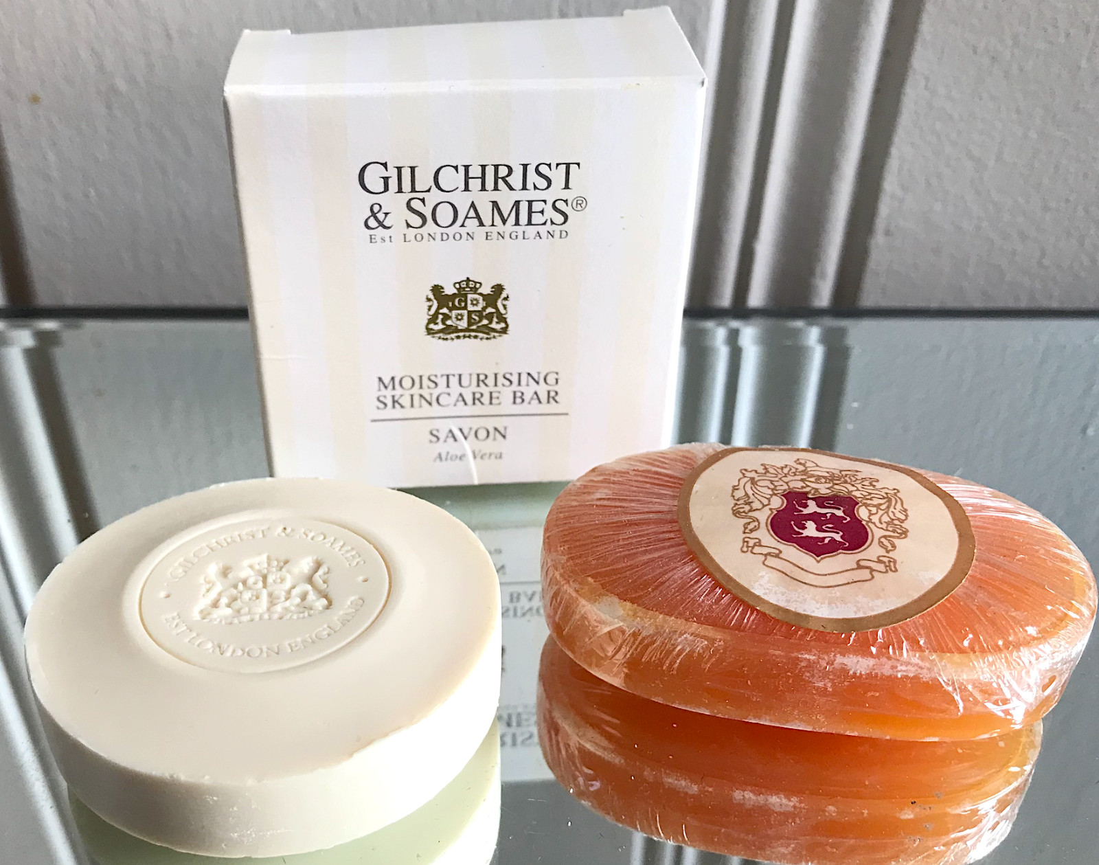 Vintage Gilchrist & Soames Luxury Soaps w/ Aloe Vera Glycerin, Set of 2