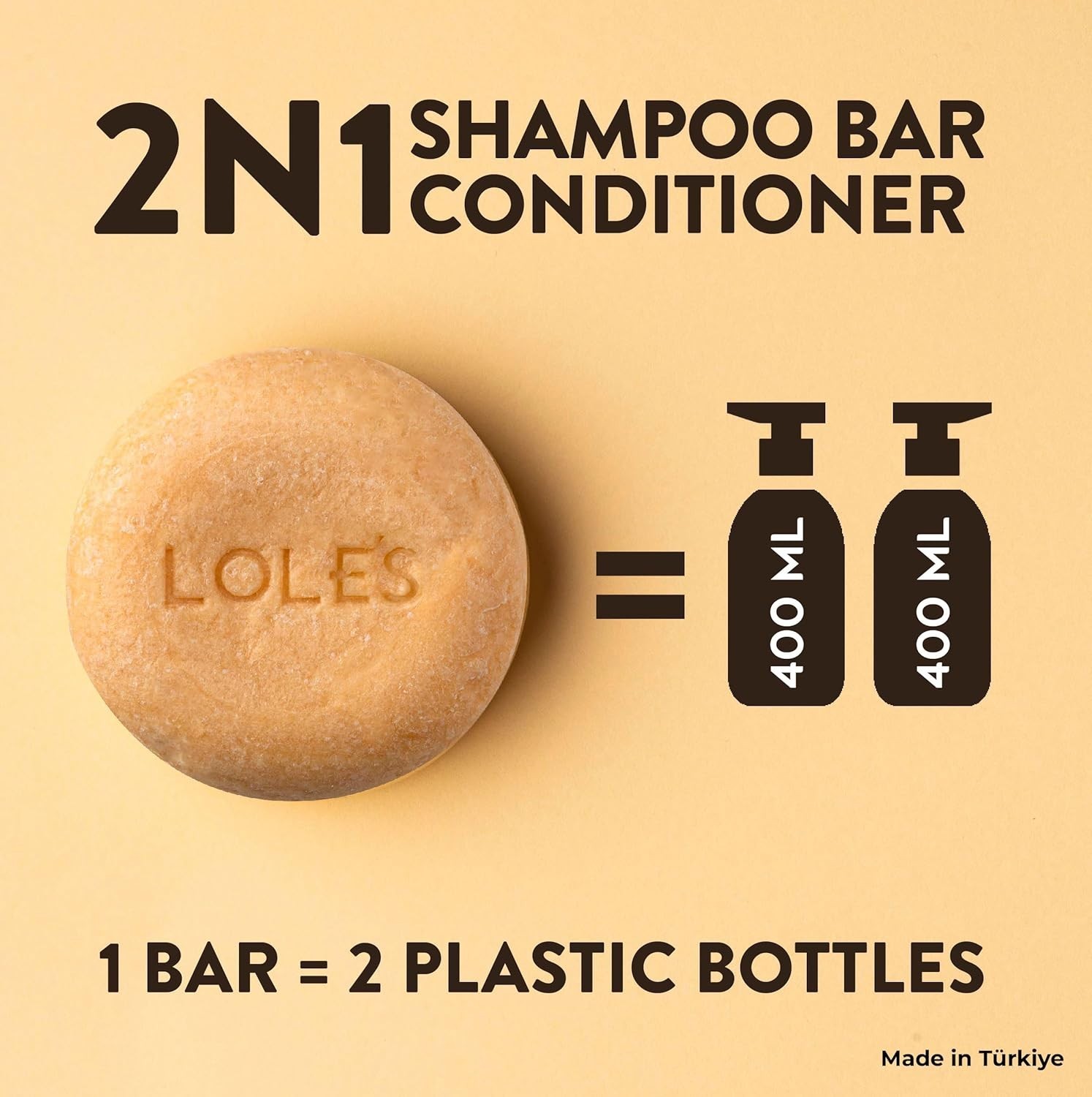 New LOLE’S 2in1 Shampoo Bar & Conditioner Jojoba Oil, for Itchy Scalp & Dandruff