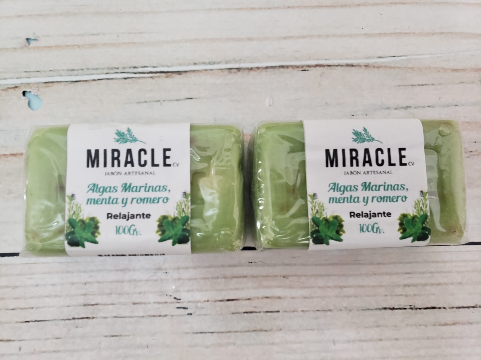 Jabon Agas Marinas, Menta & Romero – Artesanal – Relajante – 100gr. 2 Pack- Soap