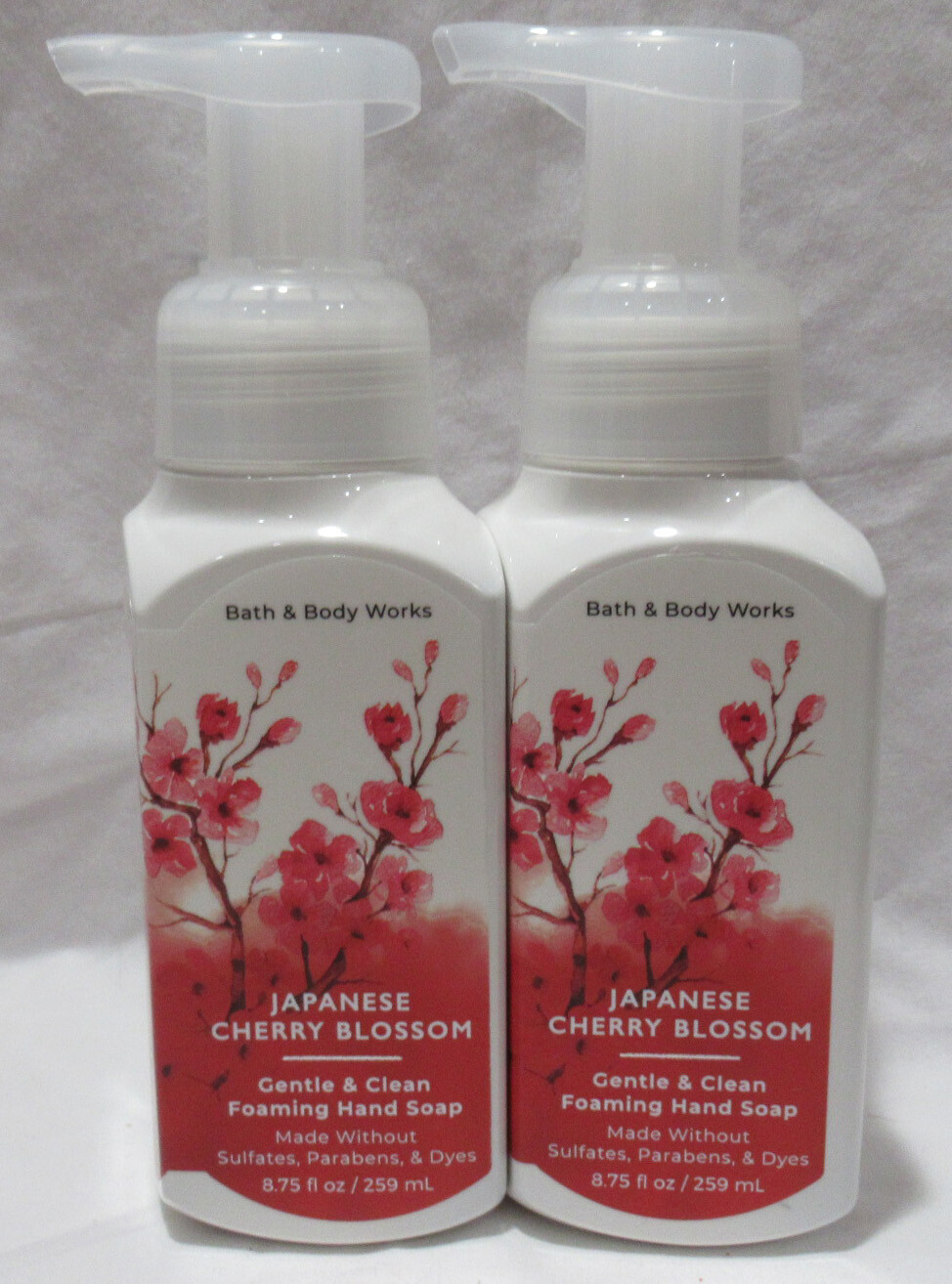 Bath & Body Works Foaming Hand Soap Lot 2 GENTLE & CLEAN JAPANESE CHERRY BLOSSOM
