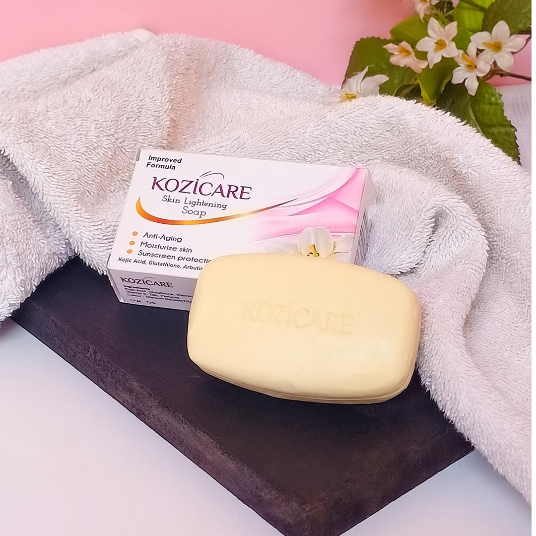 Kozicare Kojic Acid & Glutathione Soap – TFM Grade 1 – Pack of 9 – Brighten & Mo