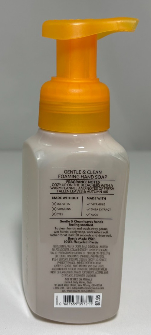 2 PACK Bath & Body Works FOOTBALL SEASON Gentle Foaming Hand Soap 8.75 oz