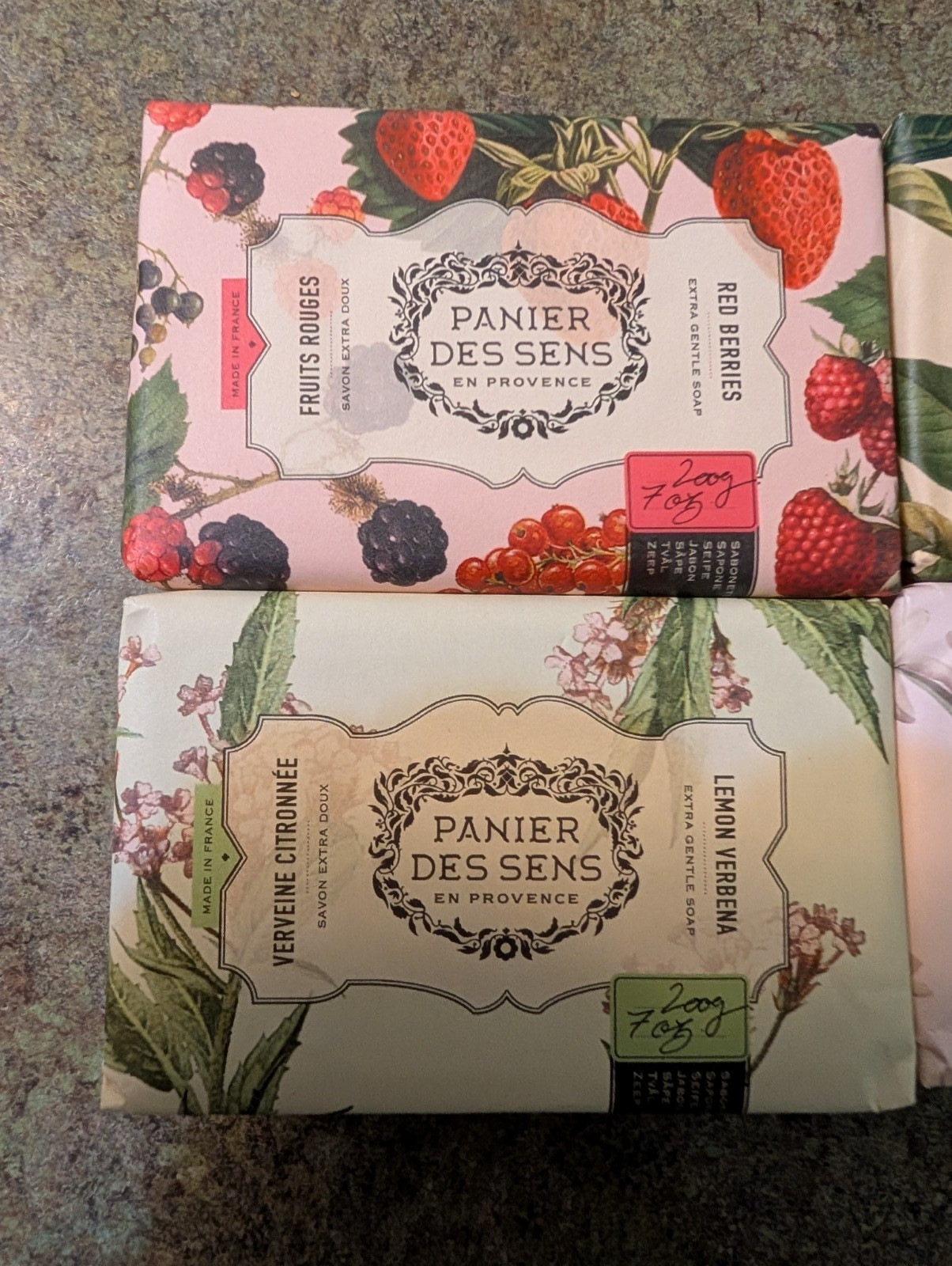 4pc Bath Bar Soap Panier Des Sens France 7oz 200g Each NEW SEALED
