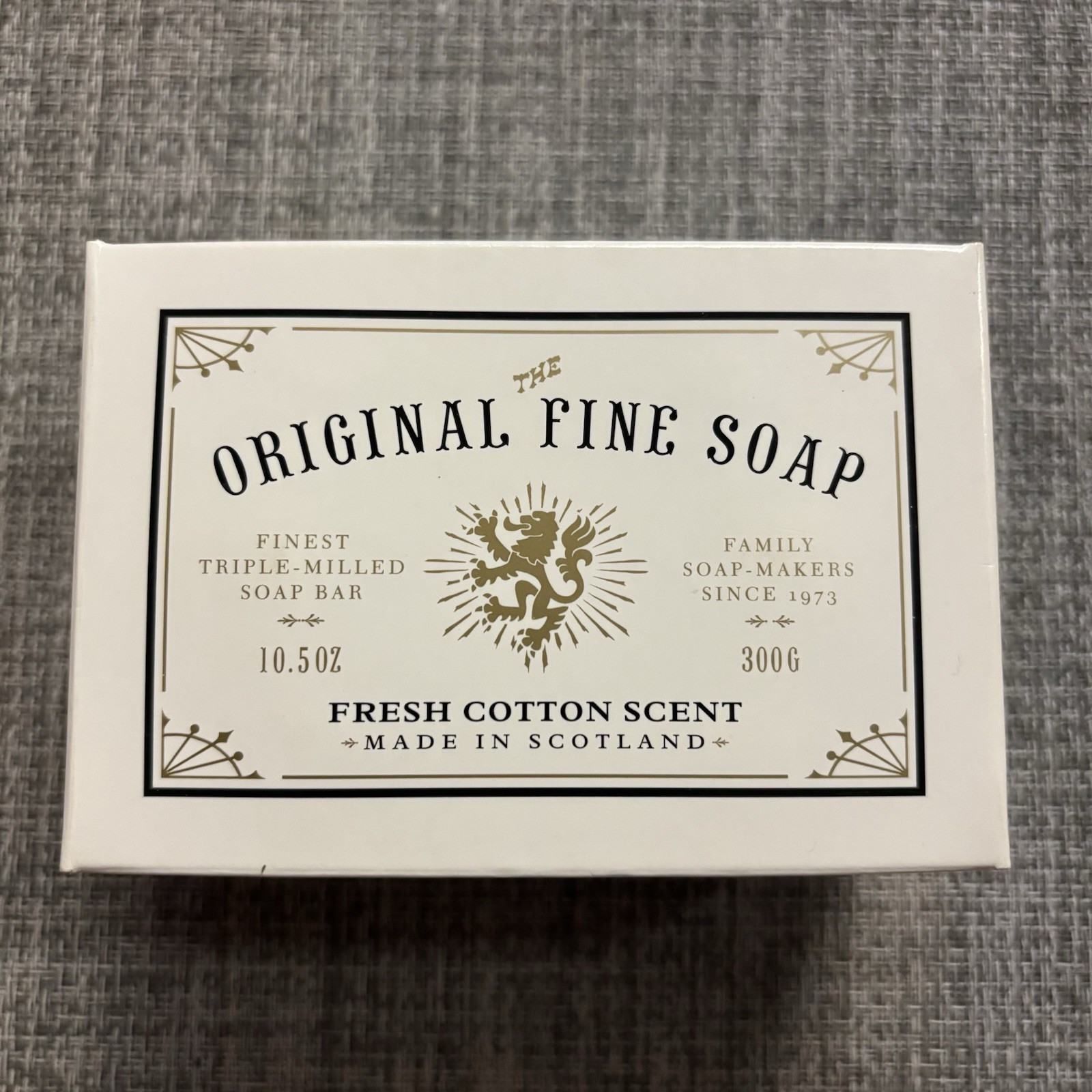 RARE New Scottish Fine Soap Fresh Cotton Scent Bar Soap 10.5oz Triple Milled
