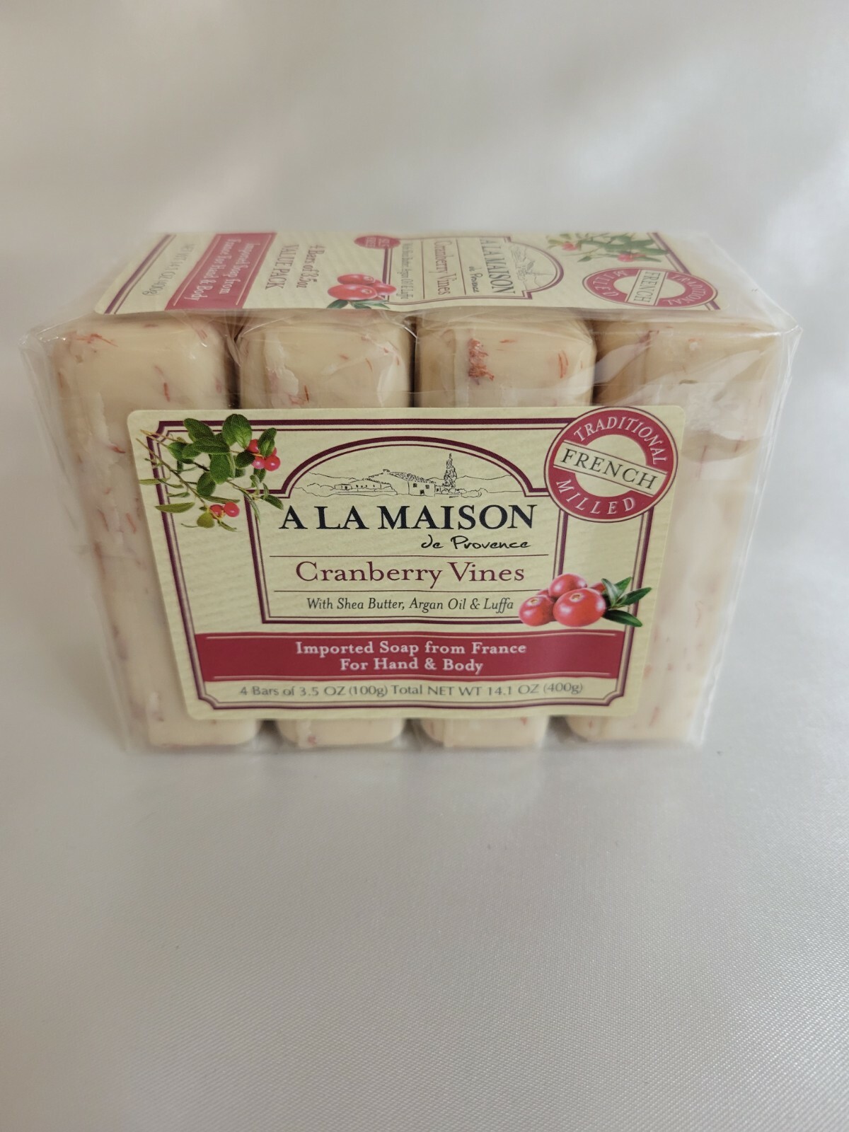 A La Maison De Provence Traditional Milled Bar Soap 4-Pack (Various Scents)