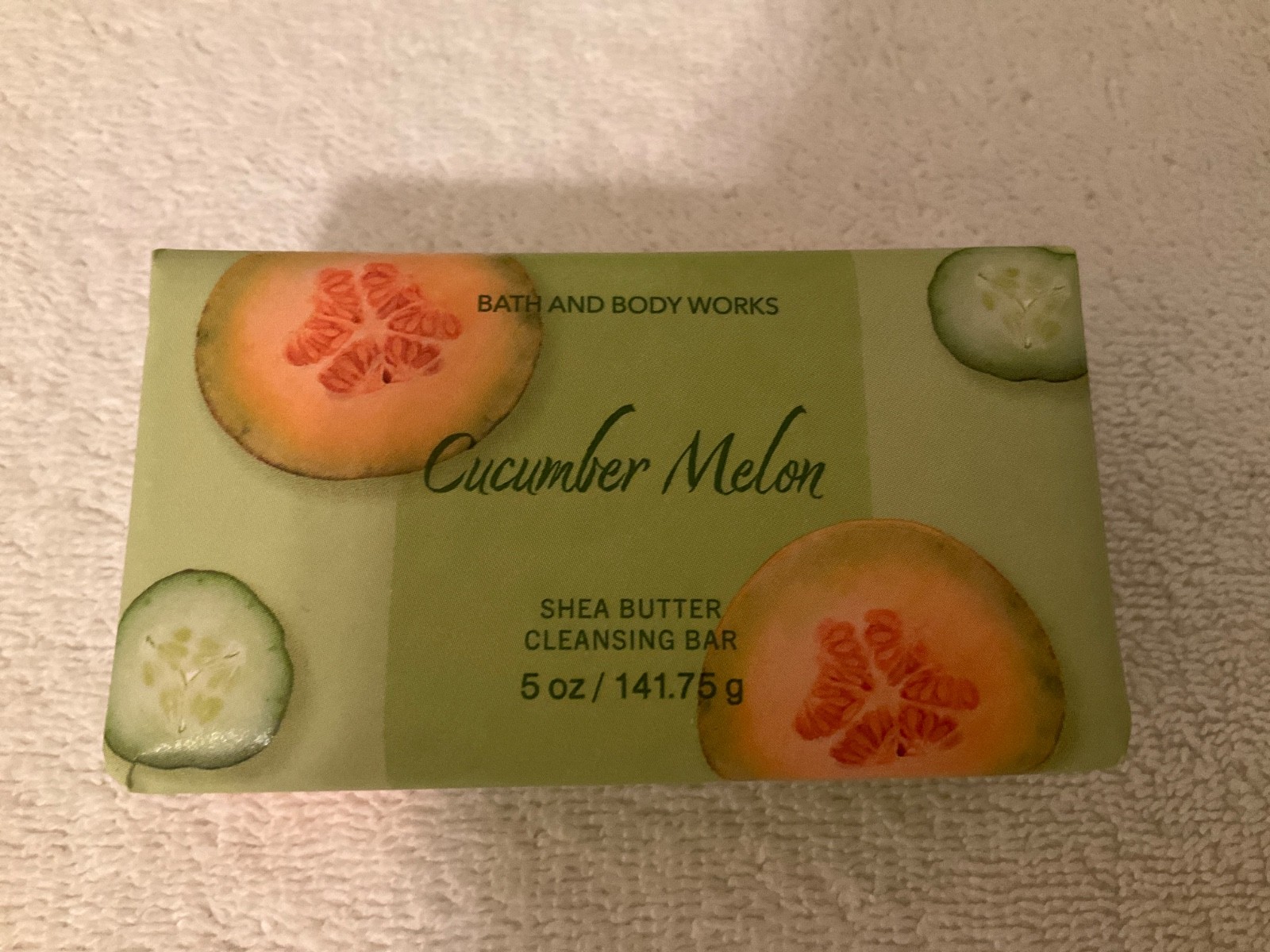 3 Bath & Body Works – Cucumber Melon Shea Butter Cleansing Bars & 2 Shower Gels