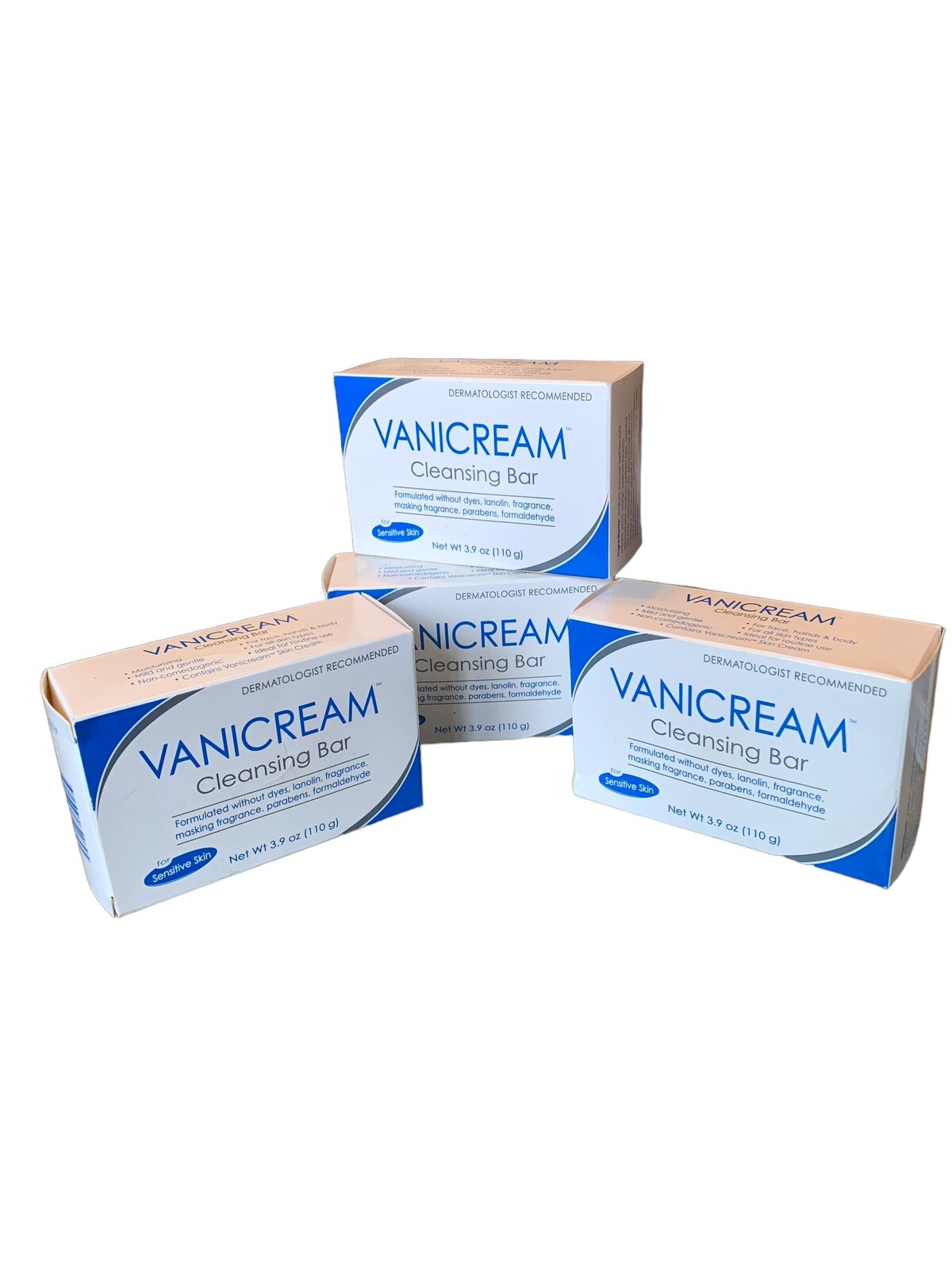 Vanicream Full-Body Cleansing Bar for Sensitive Skin – 3.9 oz – 4 Pack