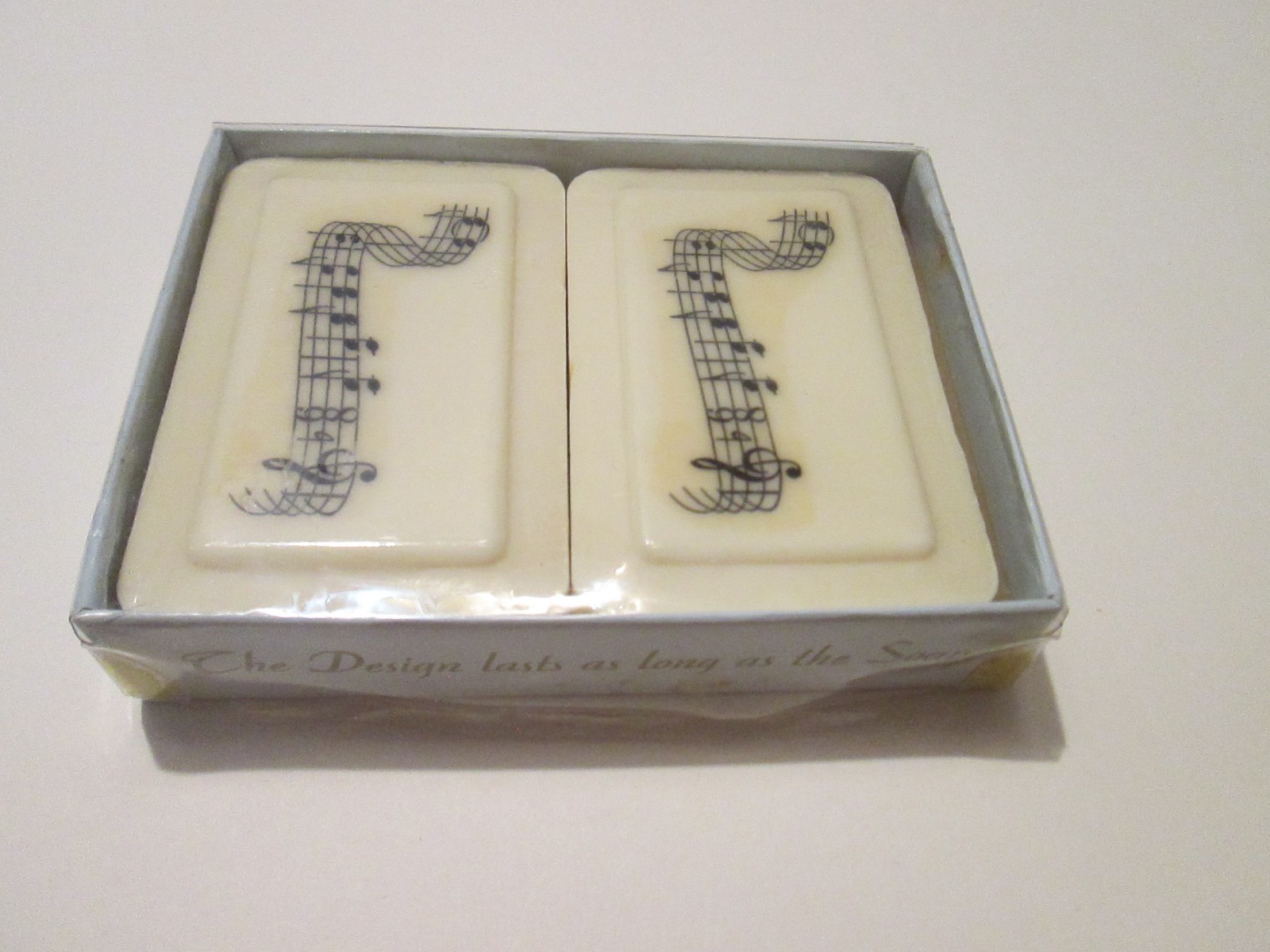 1970’s Box Soap Set 2 Bars Musical Notes Design UNUSED Wrapped Kathryn Gray