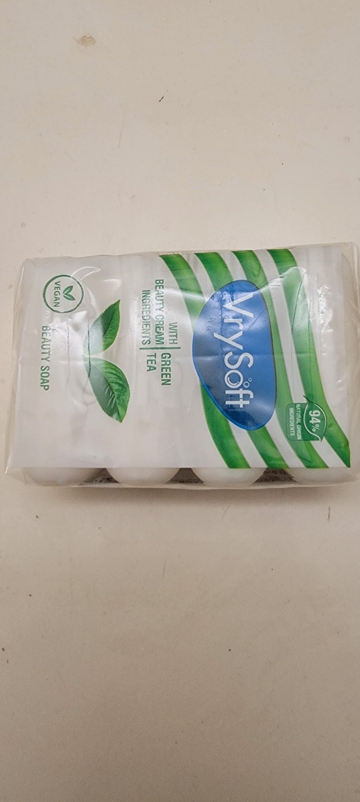 Vry Soft NIP Green Tea Vegan Beauty 4 pcs Soap 2.82 oz Bars 94% Natural