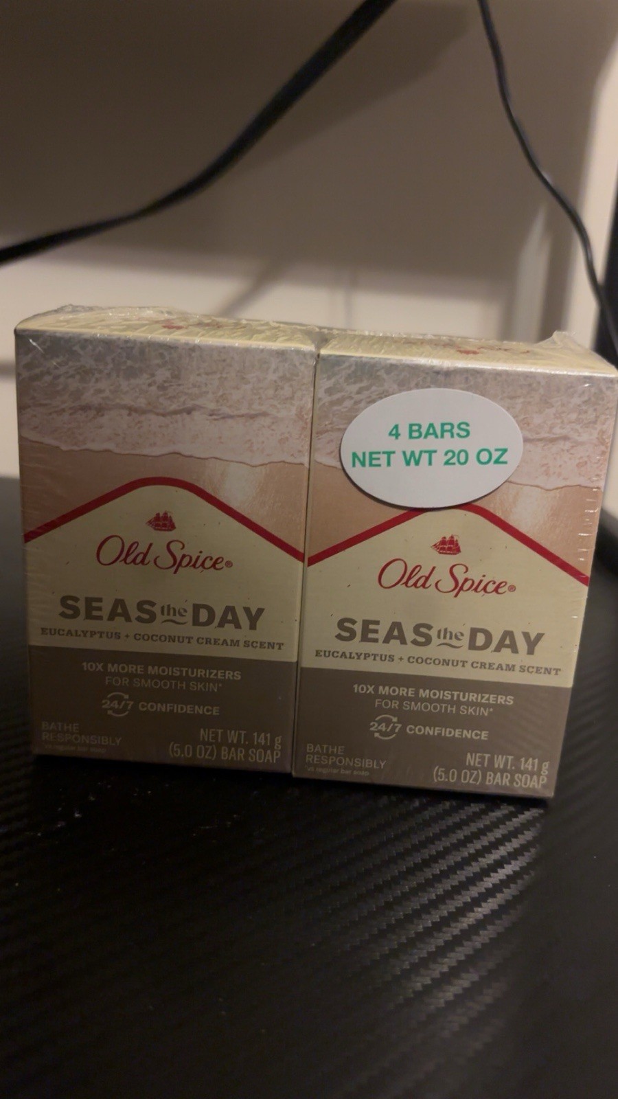Old Spice Seas the Day Eucalyptus + Coconut Cream Moisturizing Bar Soap 4pk 20oz