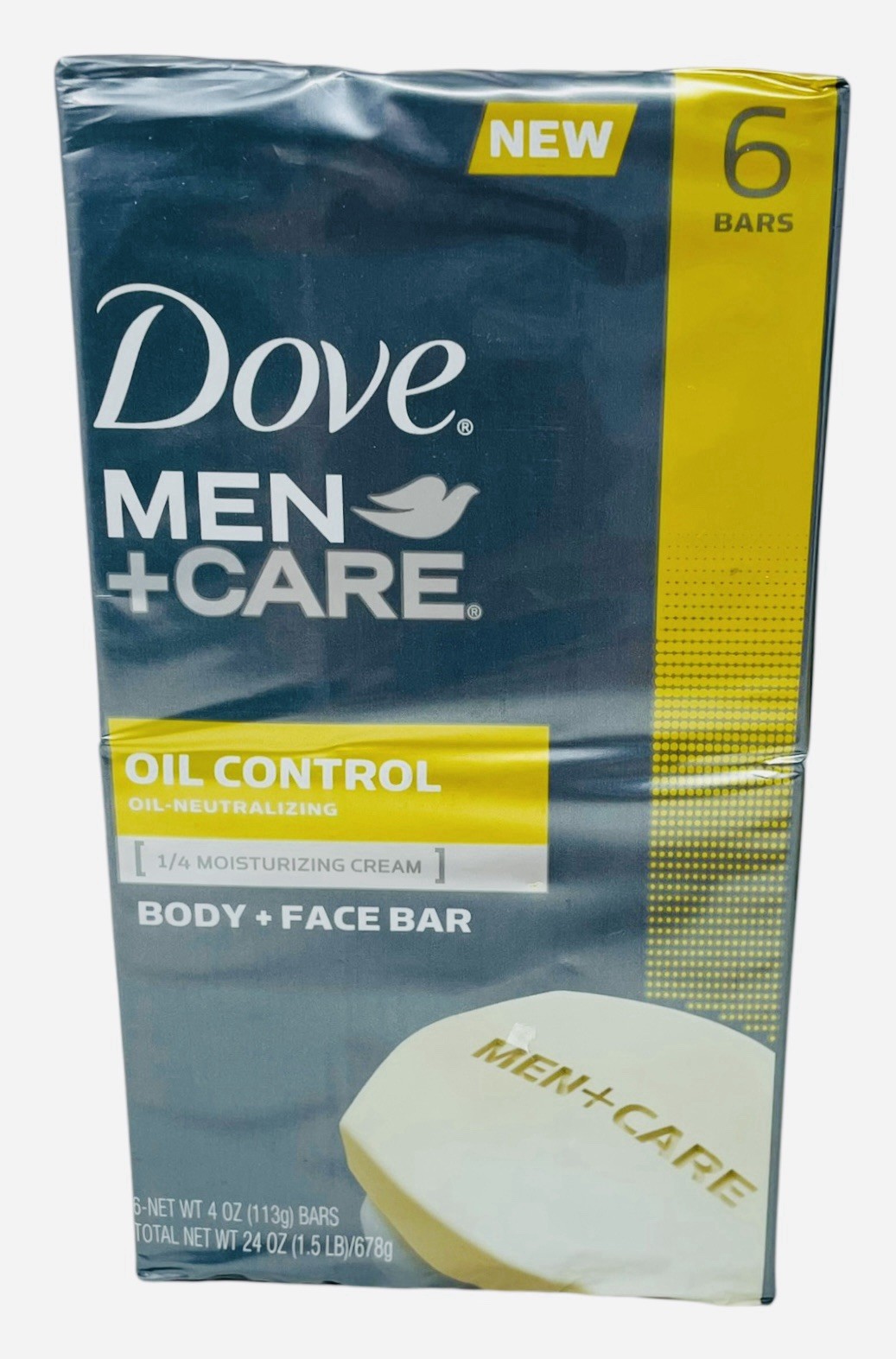 Dove Men Care Body & Face Bar Soap Oil Control 6 Bars