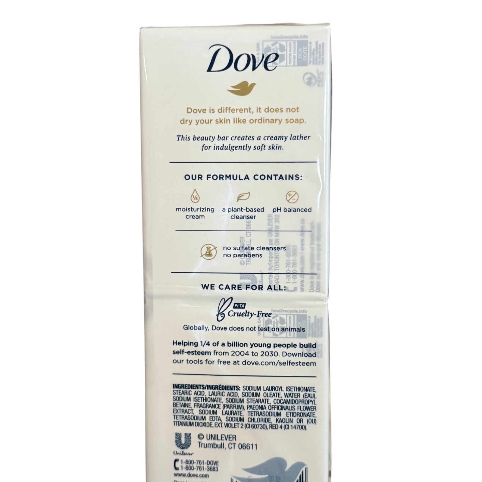 Dove Bar Sweet Cream and Peony Scent Indulging Bar Soap 3.75oz, 6 Count
