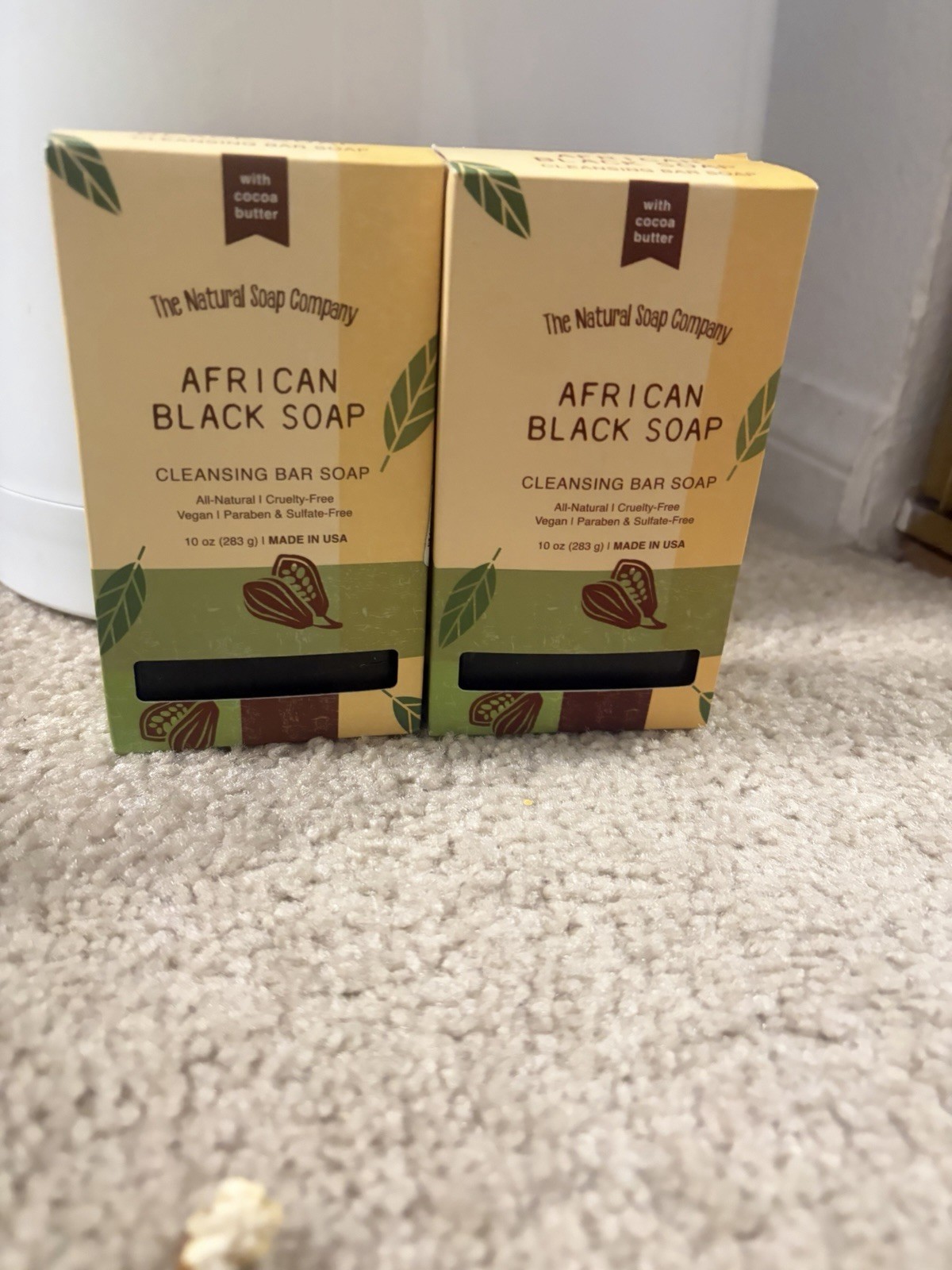 2xThe Natural Soap Company African Black All Natural Bar Soap Vegan Cruelty Free