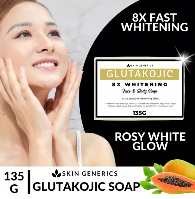 Skin Generics GLUTAKOJIC 8x Whitening Face & Body Soap 135g (1 Bar ONLY)