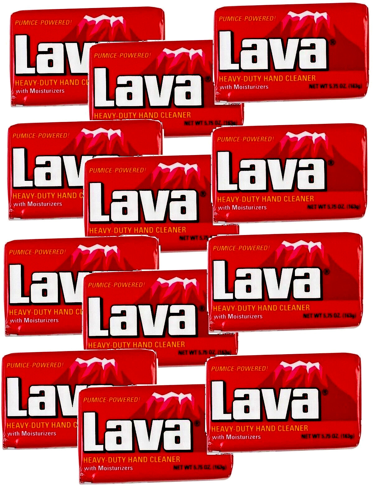12~ LAVA Bar Green Soap 5.75 Oz Heavy Duty with Pumice Hand Cleaner Grease Dirt