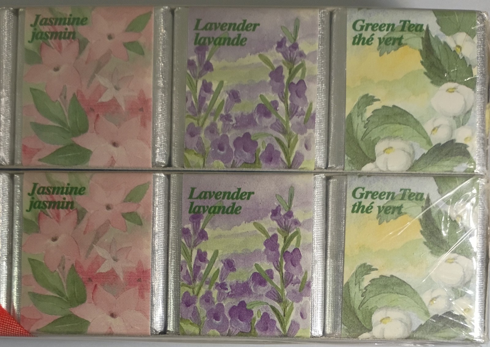 2 Sets Vtg Delgar Aromatherapy English Bath Cubes Jasmine Lavender Green Tea New