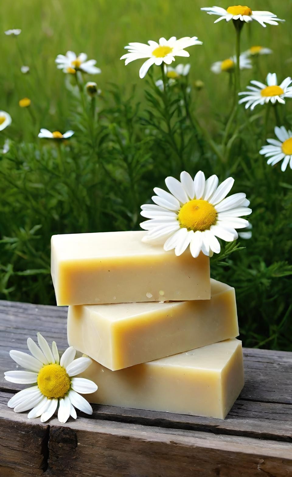 Chamomile Handmade Organic Soap Bar Natural Oil Wonderful Scent Premium Body Spa