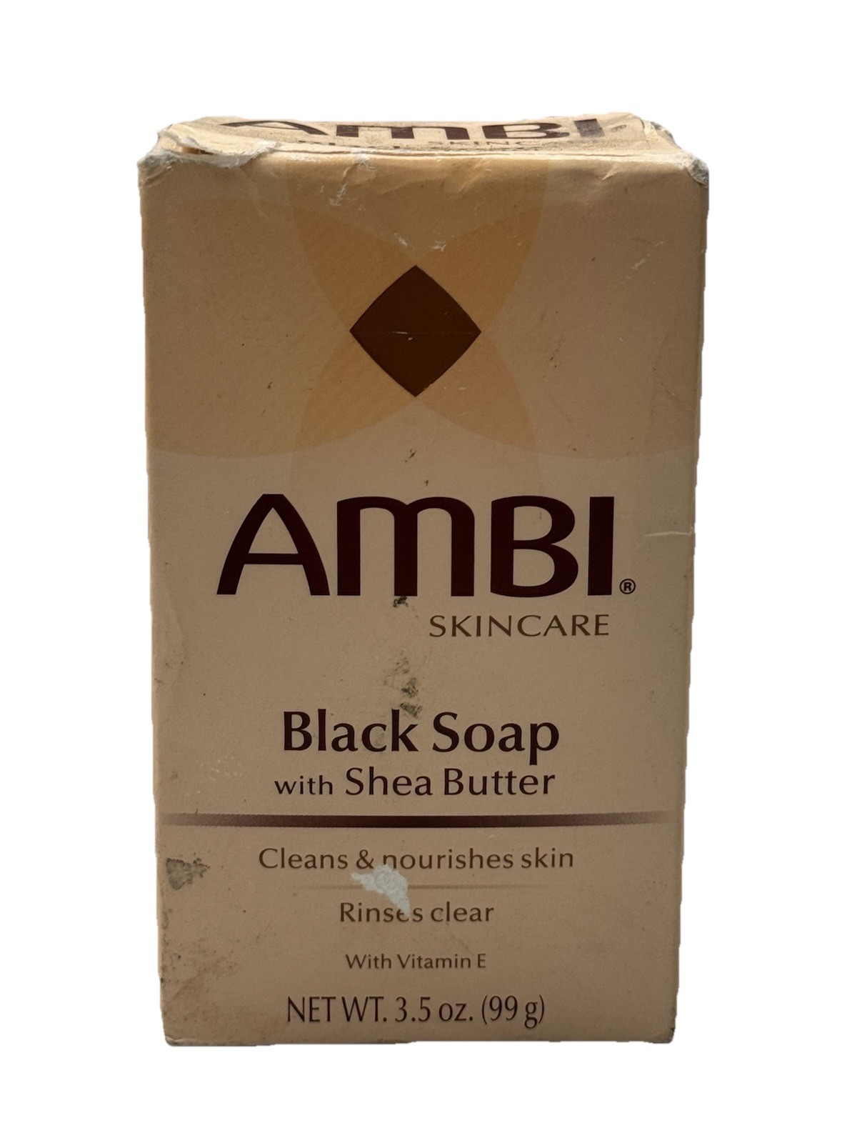 2 ambi black soap with shea butter 3.5oz sealed with distressed box