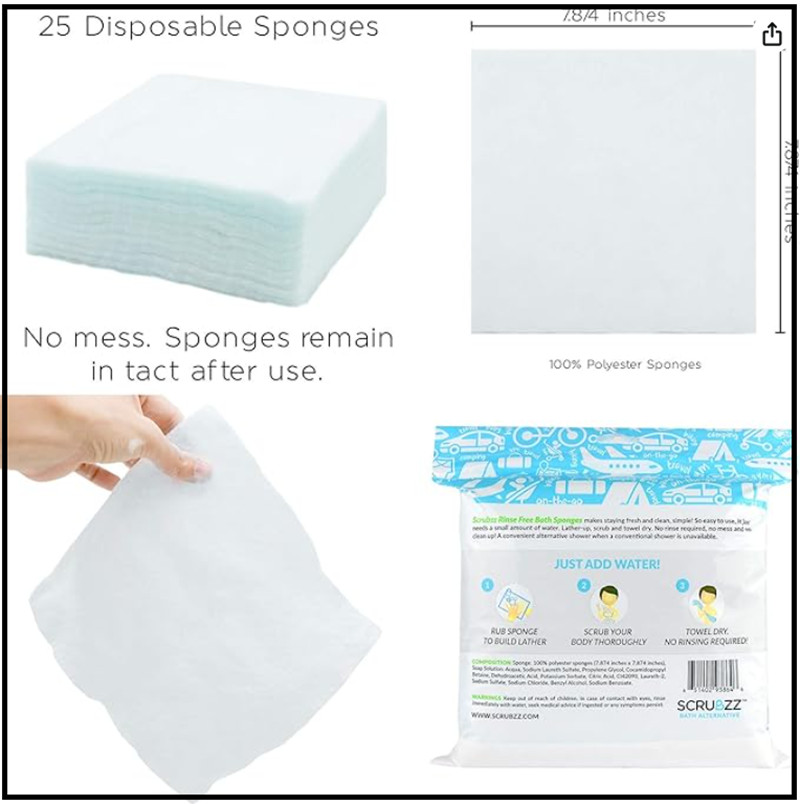 Disposable No Rinse Bathing Wipes – 25 Pack – All-in-1 Single Use Shower Wipes**