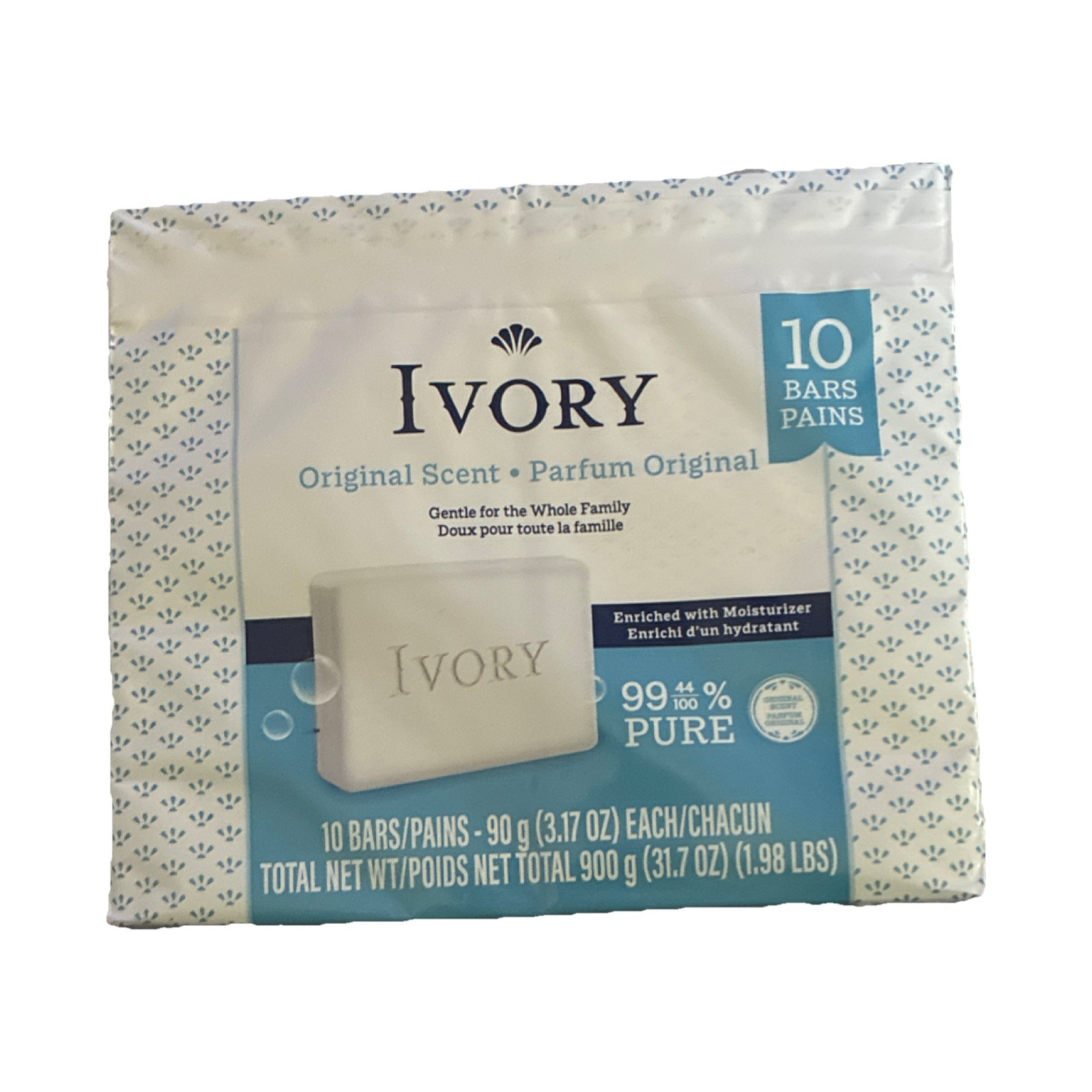 Ivory Original Scent Body Bar Soap 10 Bars Enriched with Moisturizer Multipack