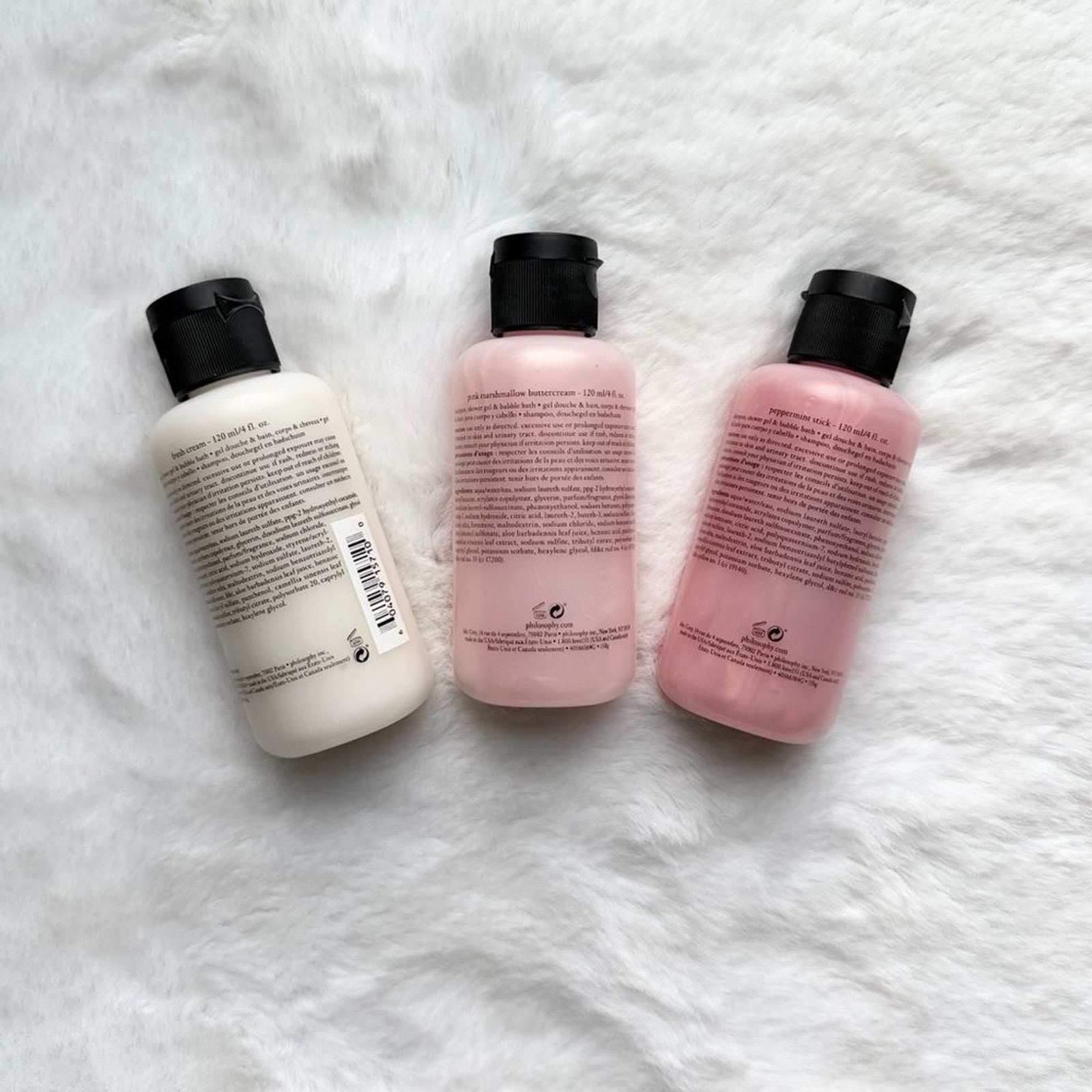 NEW Philosophy Body Wash Fresh cream, Pink Marshmallow Buttercream, Pepp Stick
