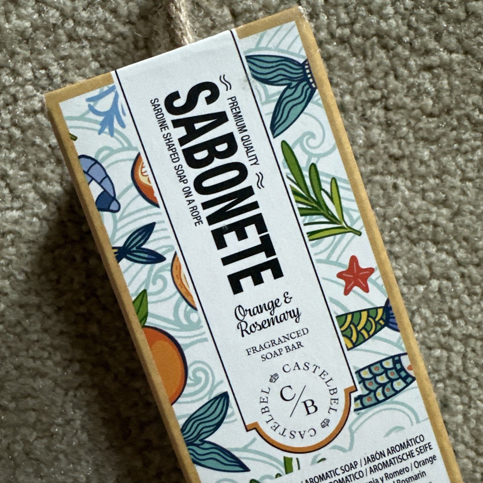 Castelbel, Sardine Orange & Rosemary Soap on a Rope Aromatic Fragrance 80g