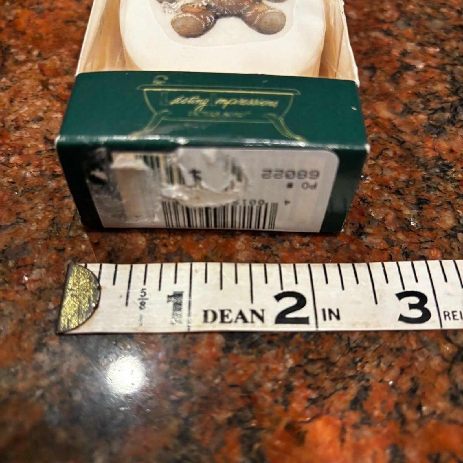 Vintage Lasting Impressions Picture Soap Art Christmas Bear & Angel Toy 3 oz