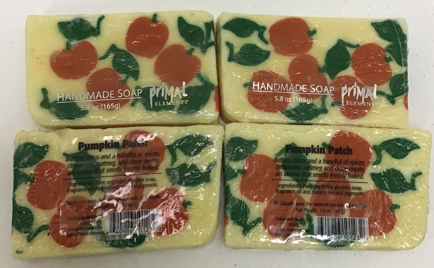 Primal Elements 4 Handmade Soap Pumpkin Patch, 5.8 Oz / 165g