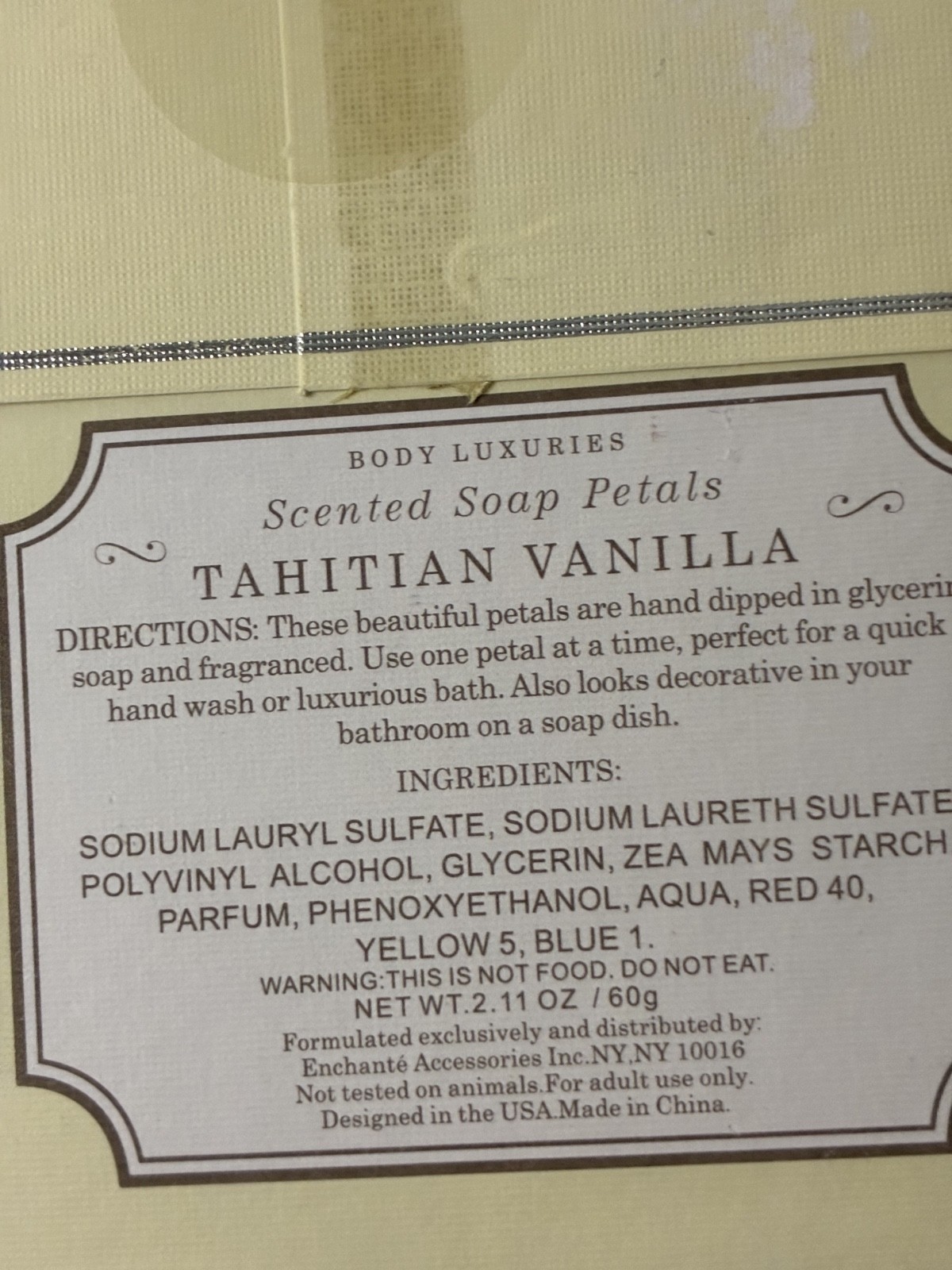 Body Luxuries Scented Soap rose Petals, Tahitian Vanilla