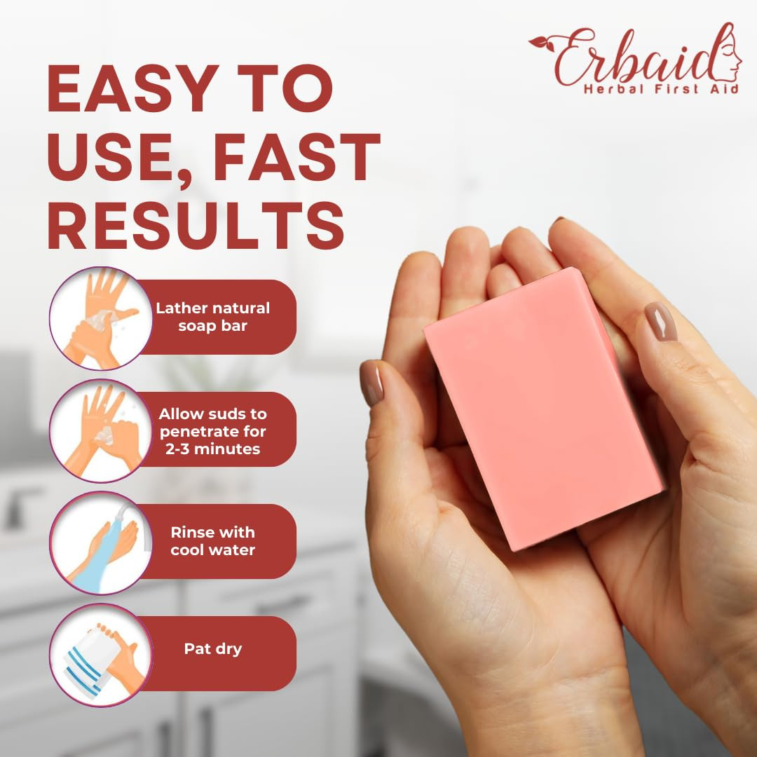 Calamine Soap Bar – All Natural Instant Itch Relief – Calming Calamine