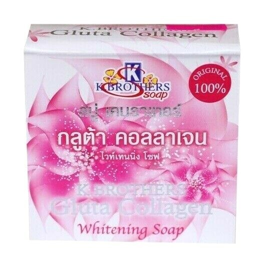 x12 Gluta Collagen Whitening Soap Anti Aging Smooth Face & Body Reduce Dark Spot