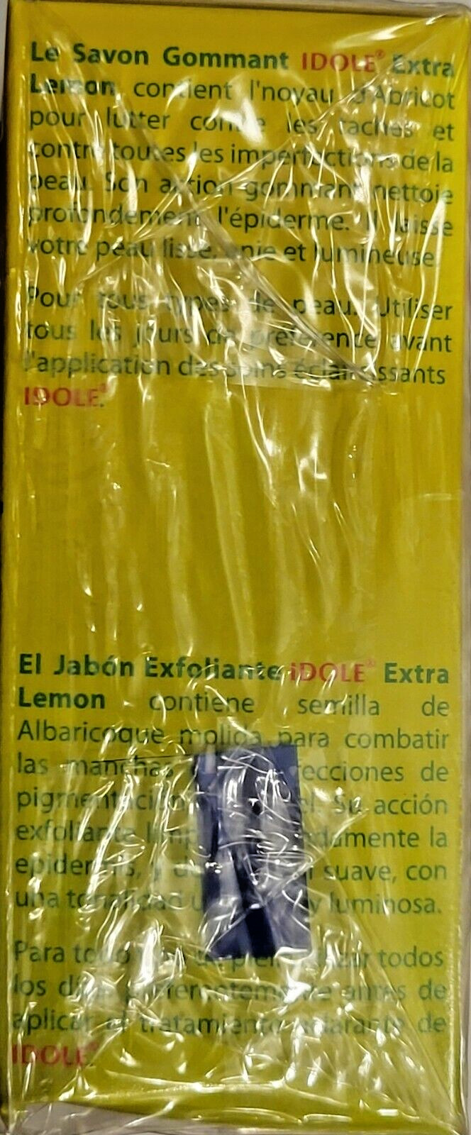 3-Pack IDOLE Extra Lemon Lightening Exfoliating Soap Net wt 200 g / 7 oz each