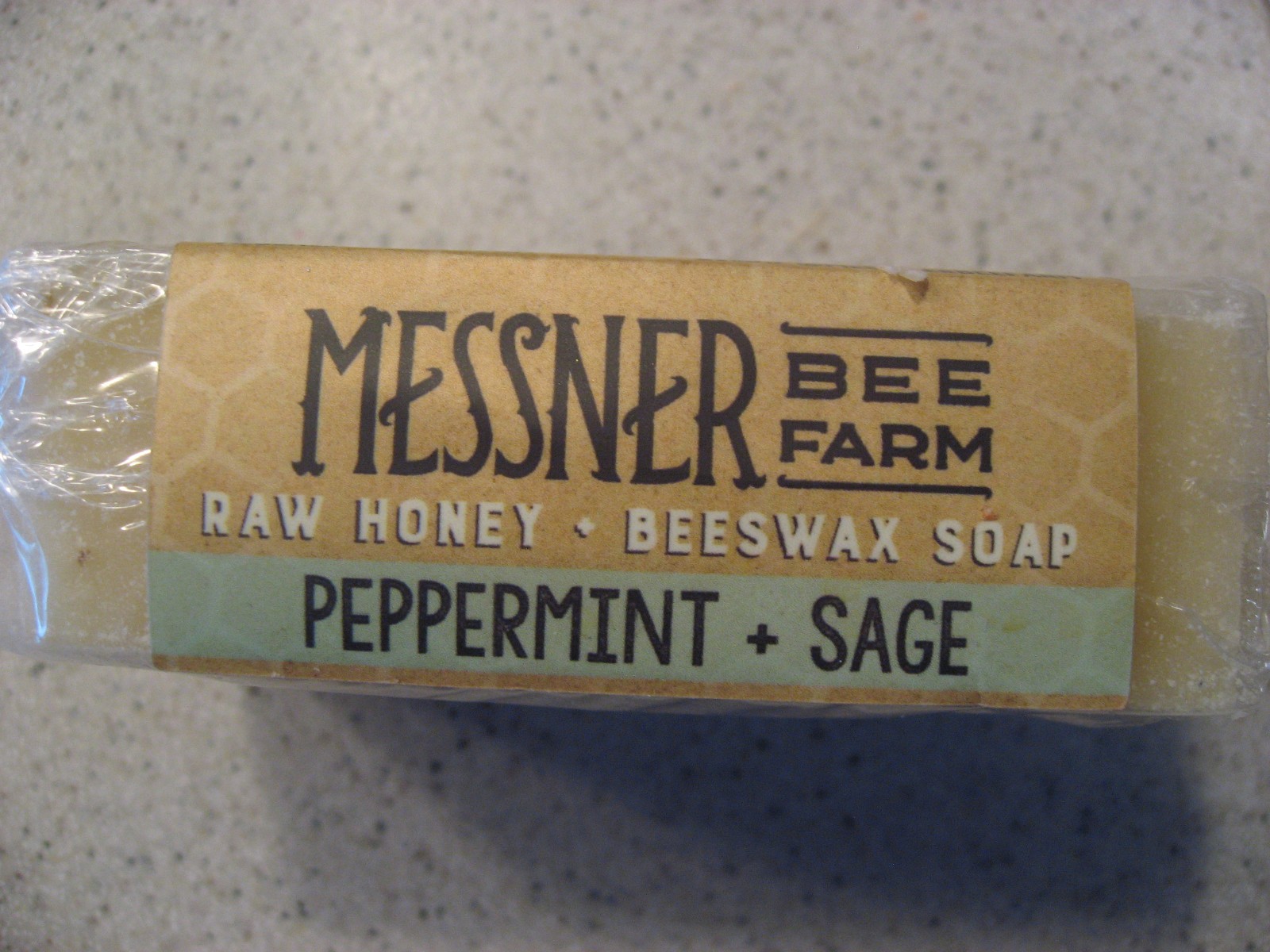 Messner Bee Farm Handcrafted Soap Made w/Raw Honey + Beeswax – Peppermint & Sage