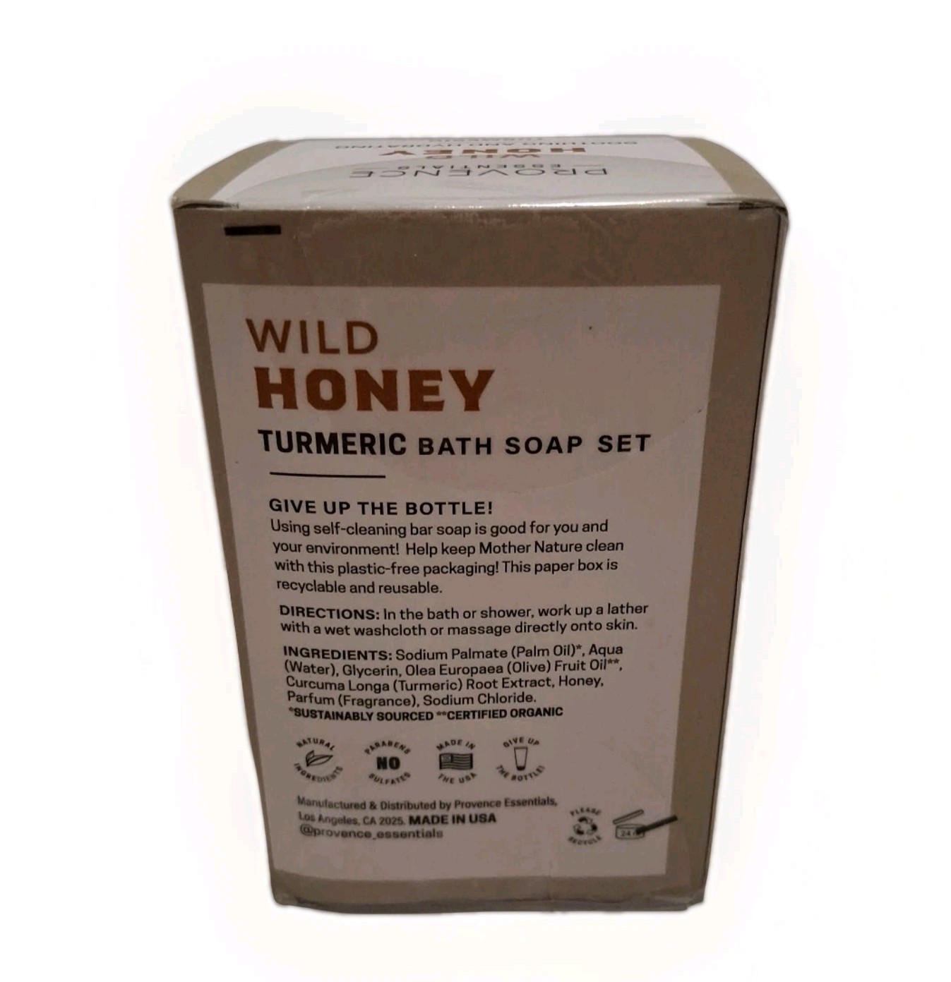 Provence Essentials Wild Honey Soothing & Hydrating (3) Bars Soap with Turmeric