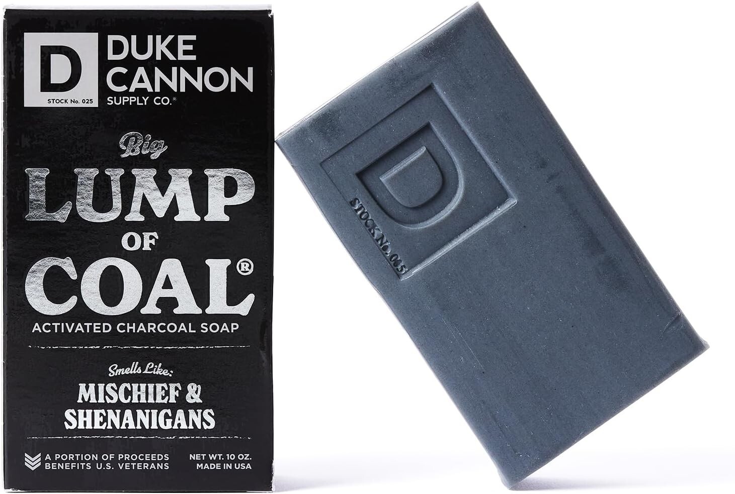 Duke Cannon Big Ass Lump Of Coal Big Brick of Soap for Men 10 oz Made In USA
