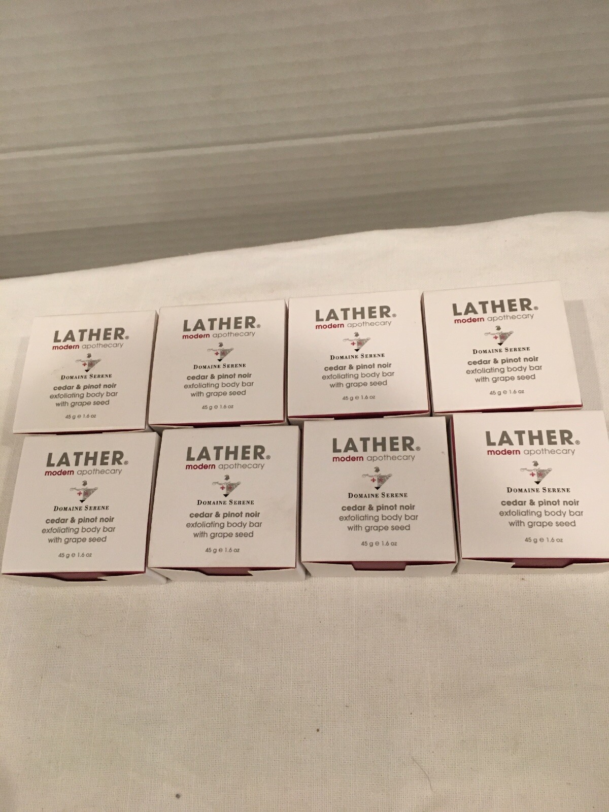 8 pc LATHER Modern Apothecary Exfoliating Body Soap w/ 2 Gentle Face Soaps – NIB