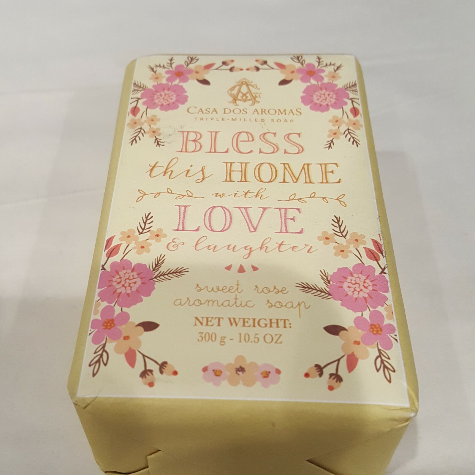 Casa Dos Aromas Sweet Rose Bar Soap 10.5 Oz Portugal Large Bar Aromatic Soap