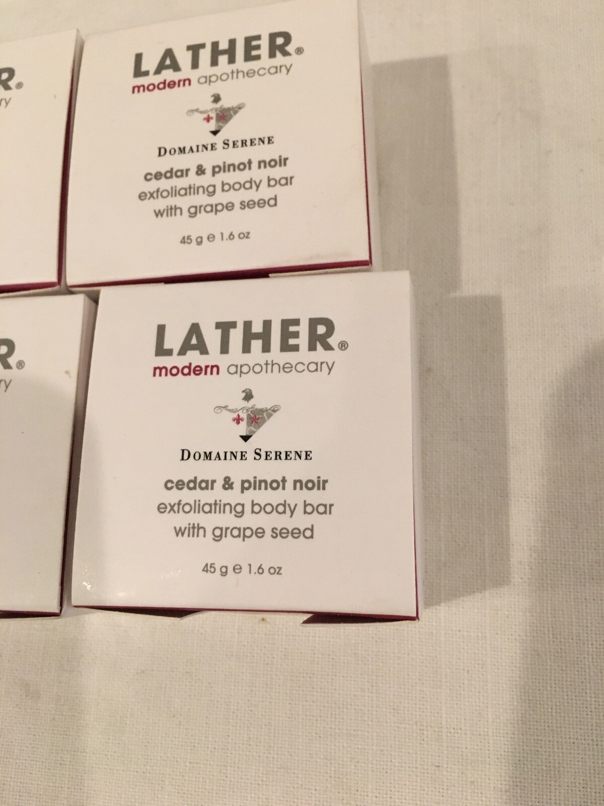 8 pc LATHER Modern Apothecary Exfoliating Body Soap w/ 2 Gentle Face Soaps – NIB