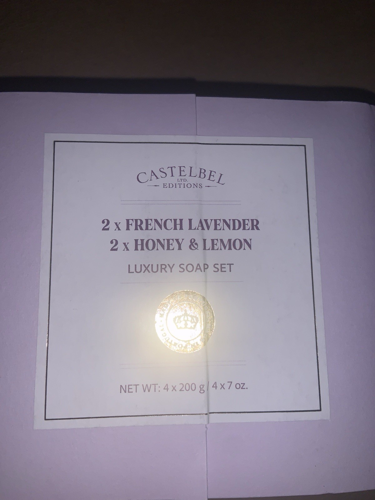 2 Packs Of 4 Pack Castelbel Soap Bars 2X Fresh Lavender ,2X Honey Lemon 7 Oz