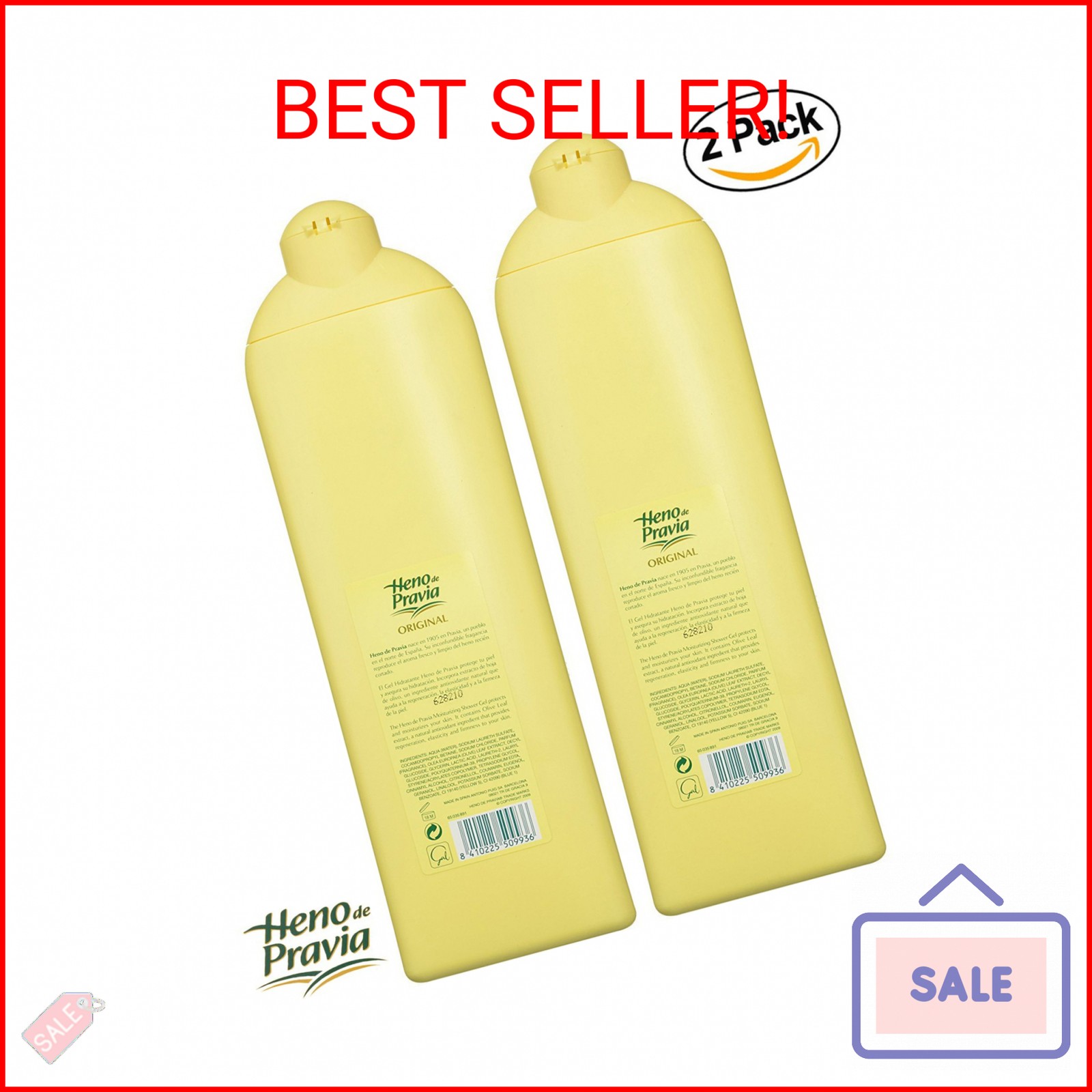 Heno de Pravia Shower Gel 22.5 Oz. 2-PACK Original