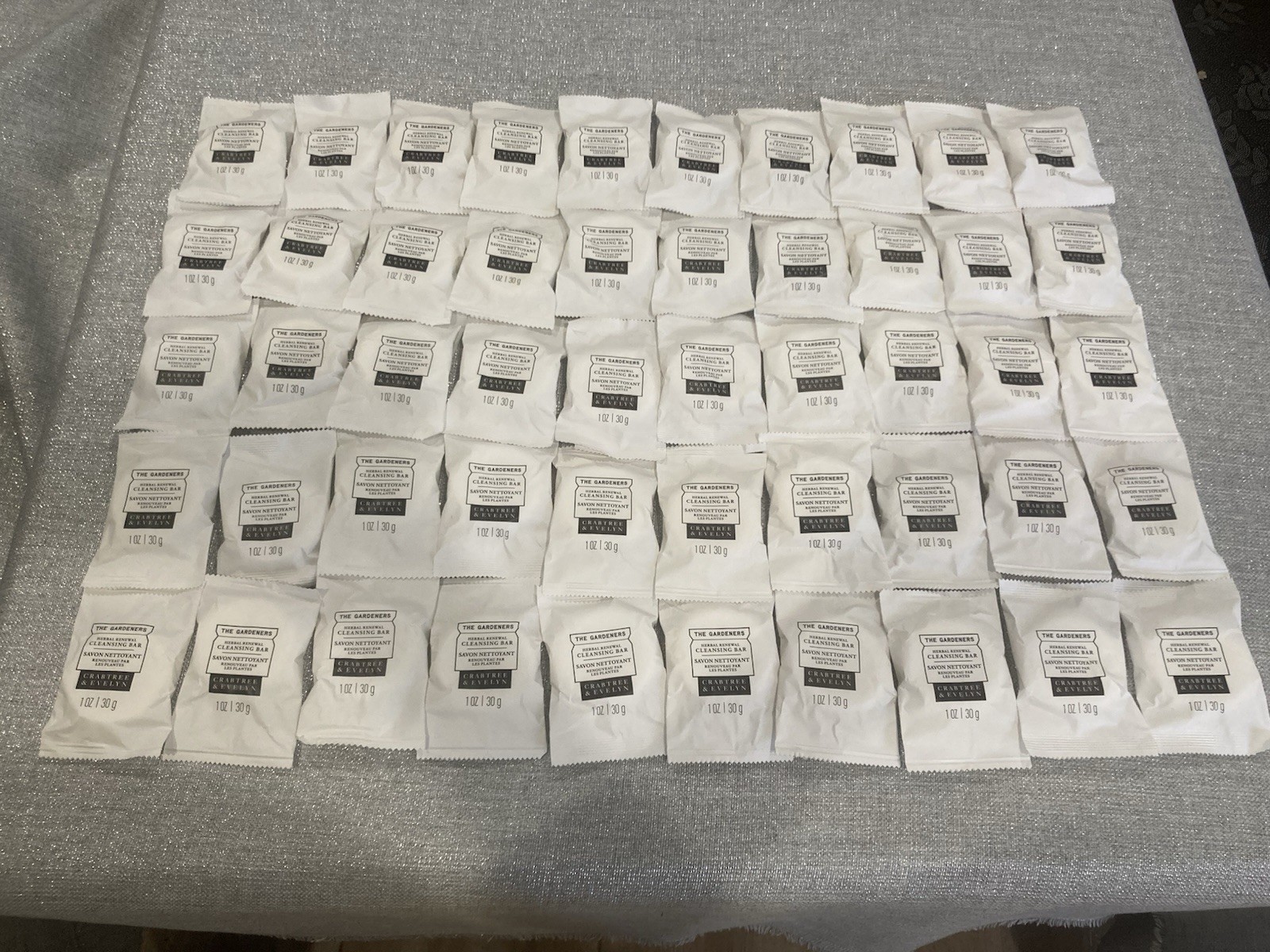50 Pcs The Gardeners CLEANSING BAR Soap Crabtree & Evelyn Herbal Renewal 1oz