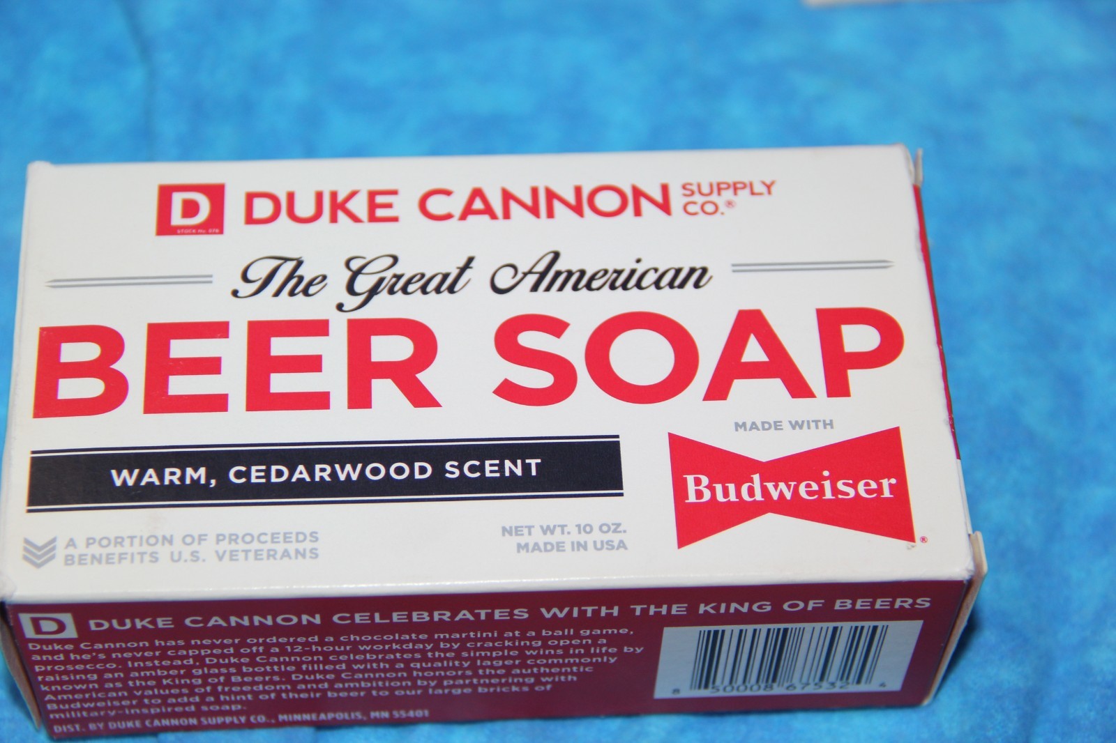 (4) Duke Cannon Supply Co. 10Oz Great American Budweiser Soap~ Warm Cedarwood