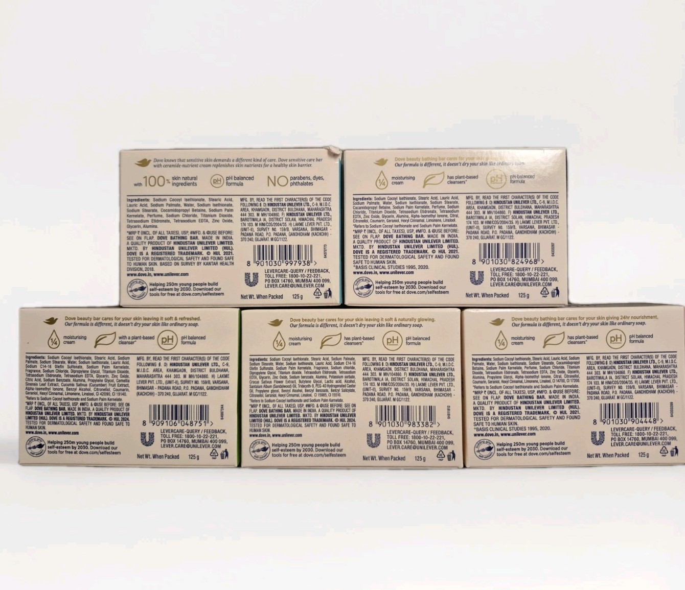 🔥New Dove Serum Infused Oil Beauty Bar Soap Collection Variety Pack 5 x 4.4 oz